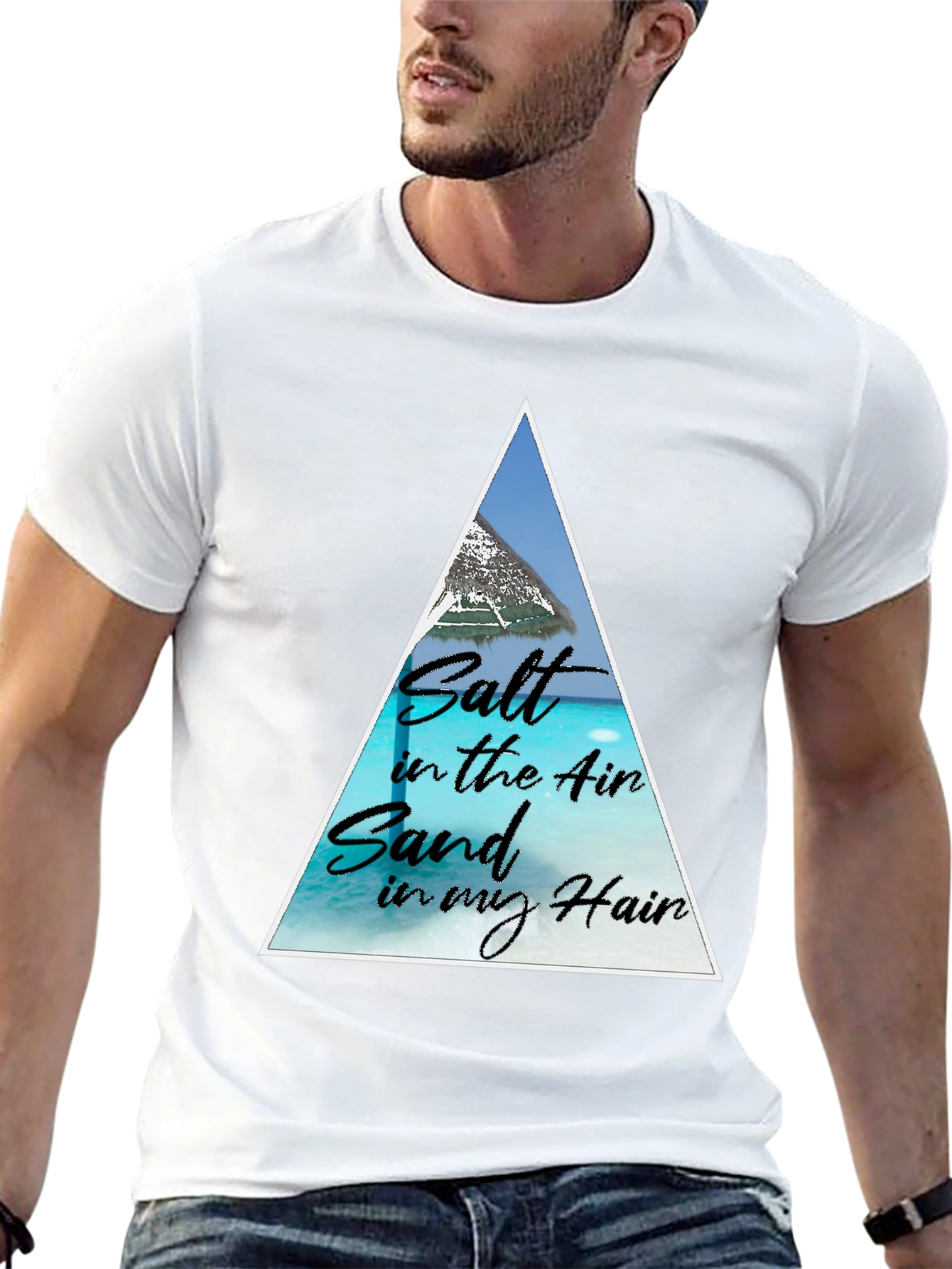 Salt Air Sand Hair Black Graphic Tee