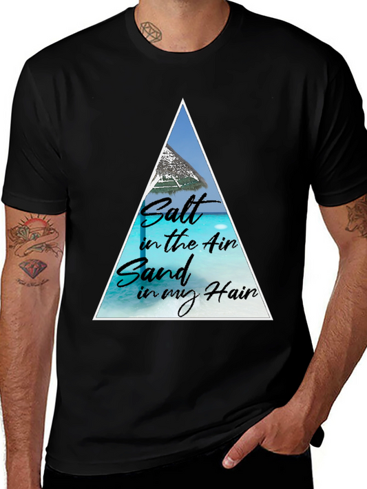 Salt Air Sand Hair Black Graphic Tee