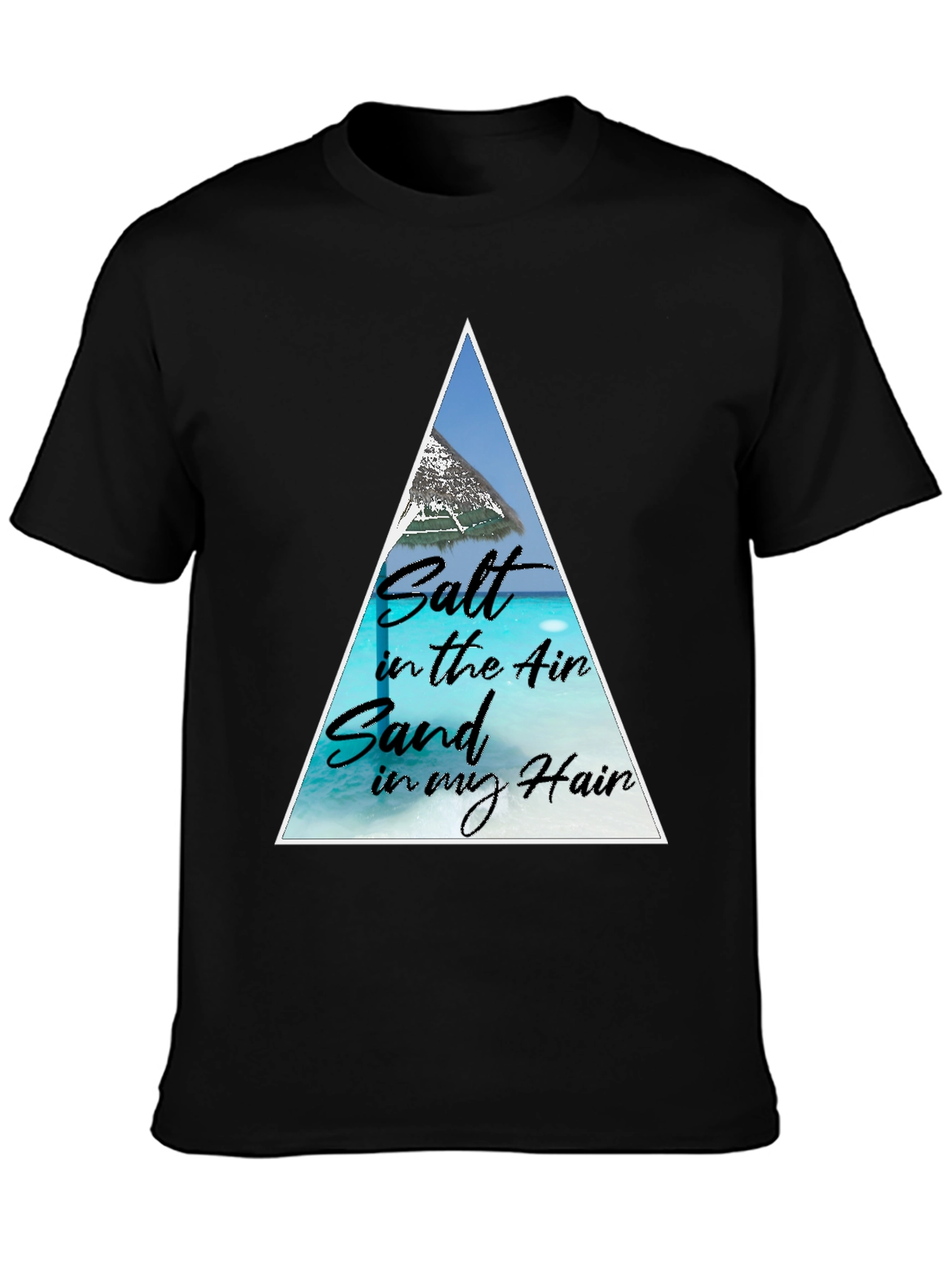 Salt Air Sand Hair Black Graphic Tee