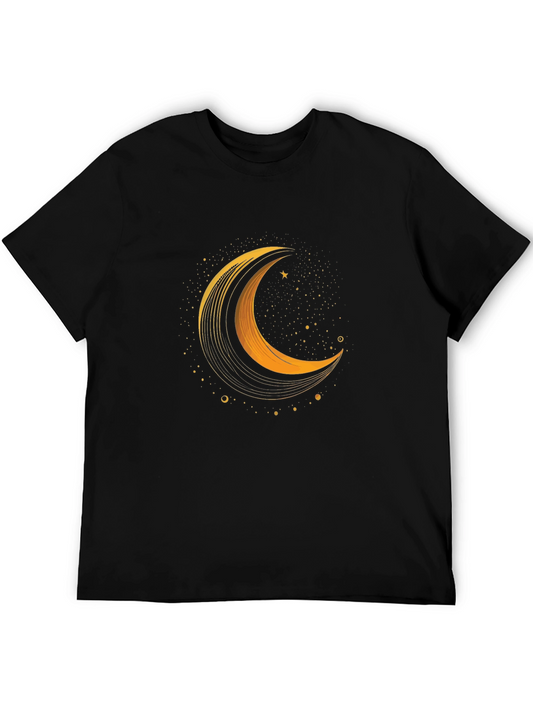 Celestial Crescent Moon Graphic Tee