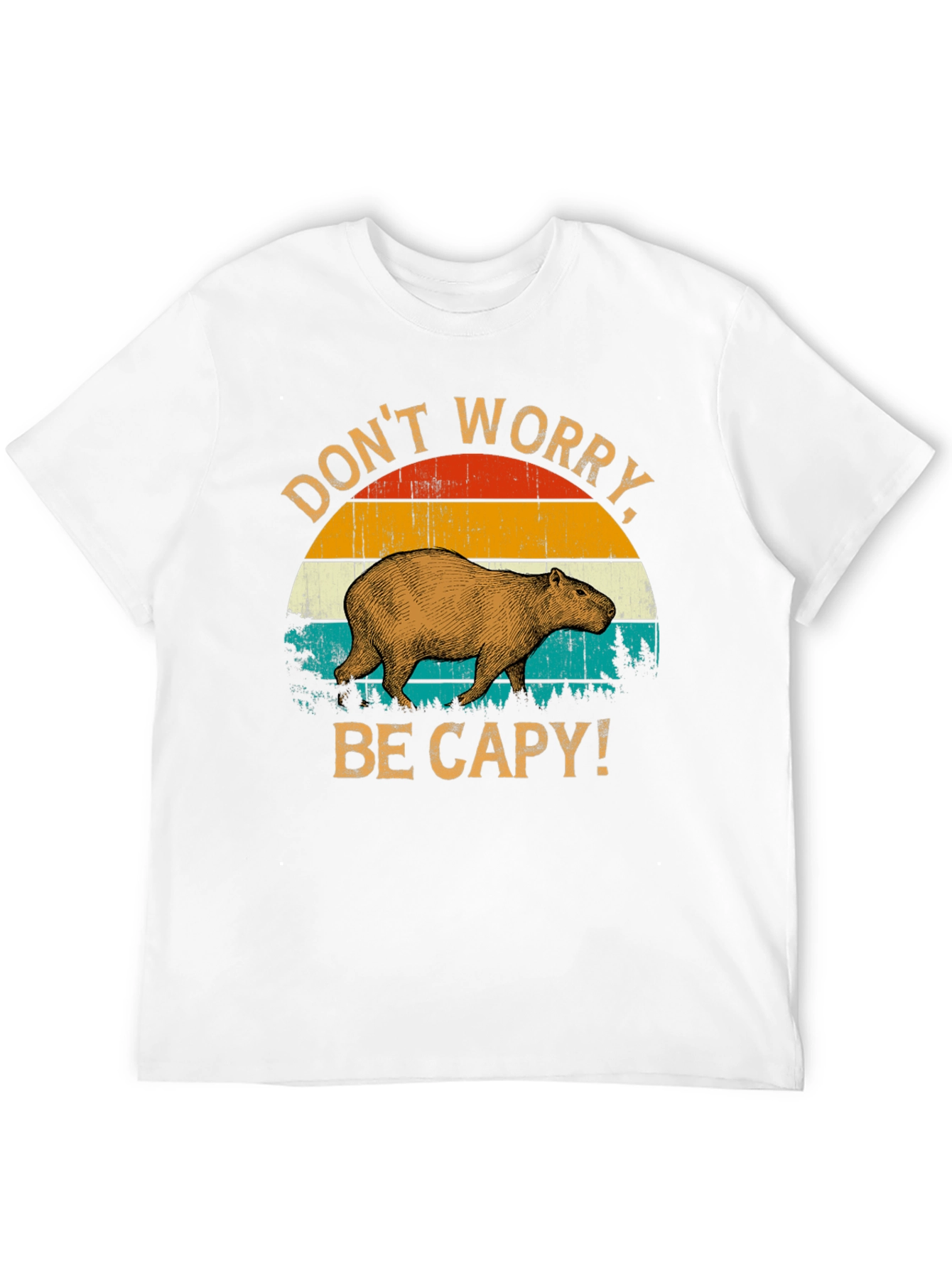 Dont Worry Be Capy T-Shirt - Retro Style