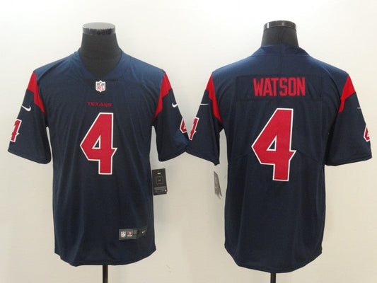 Men's Houston Texans Deshaun Watson #4 Navy Game Jerseys