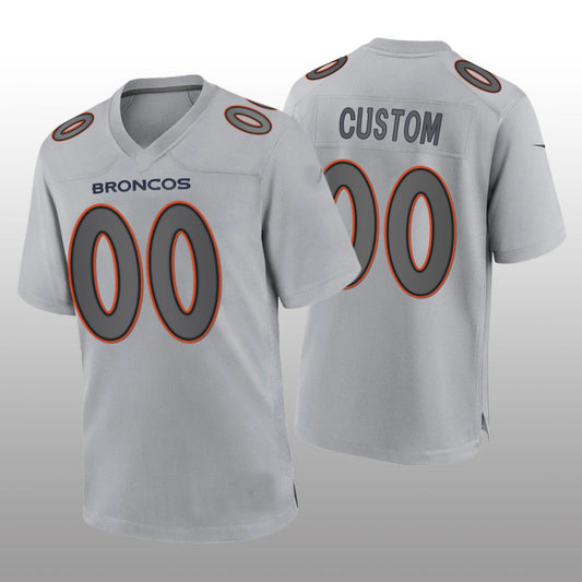 Custom1 Denver Broncos Gray Atmosphere Game Jerseys Stitched American Football Jerseys
