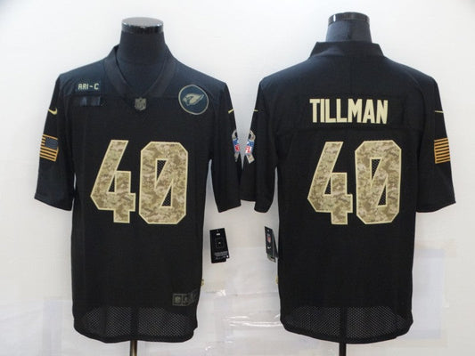 Men's Arizona Cardinals Pat Tillman #40 Black Player Game Jerseys