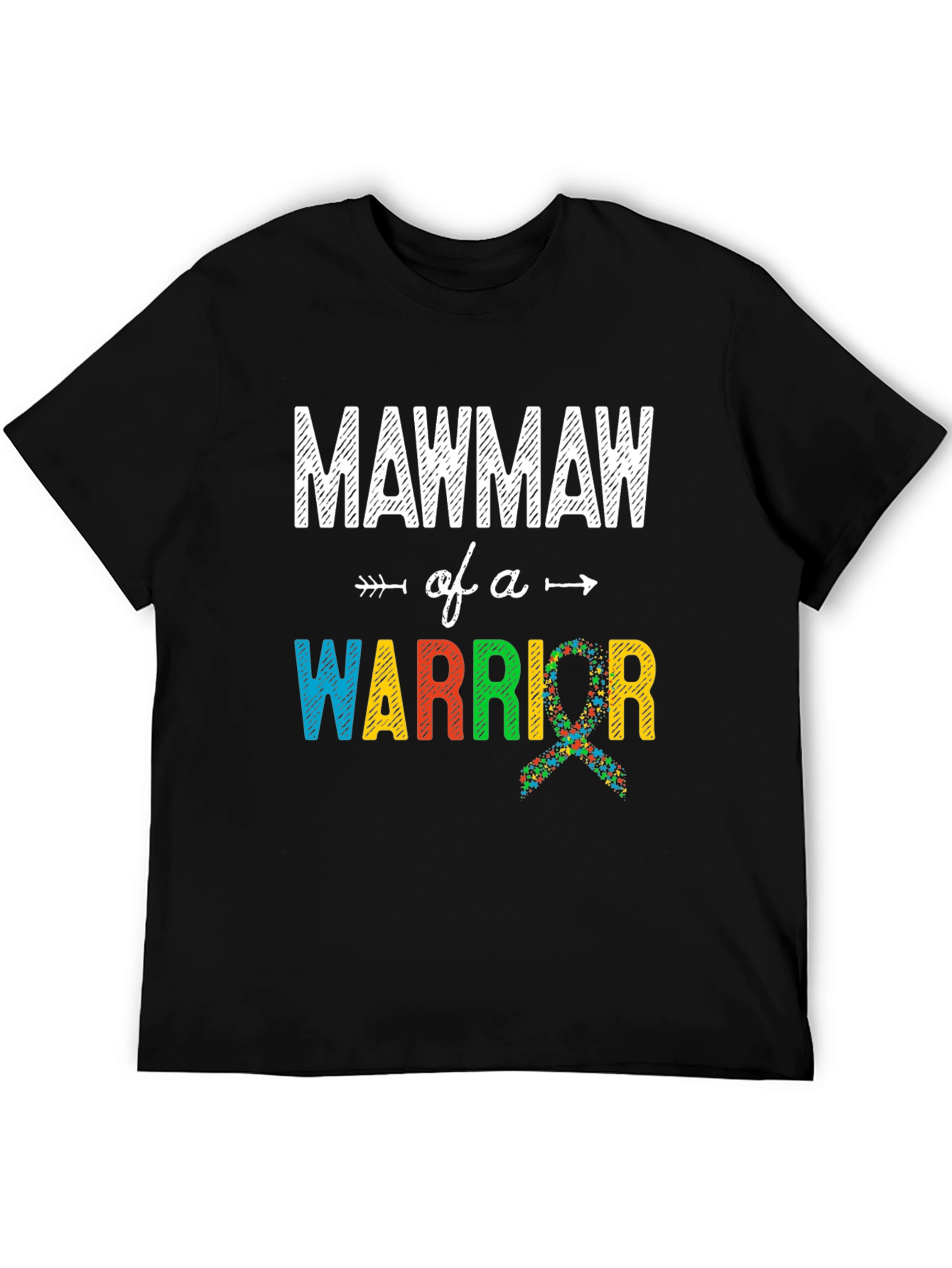 Mawmaw of a Warrior Autism Awareness T-Shirt