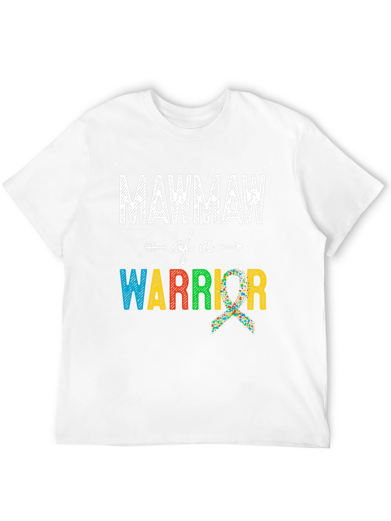 Mawmaw of a Warrior Autism Awareness T-Shirt