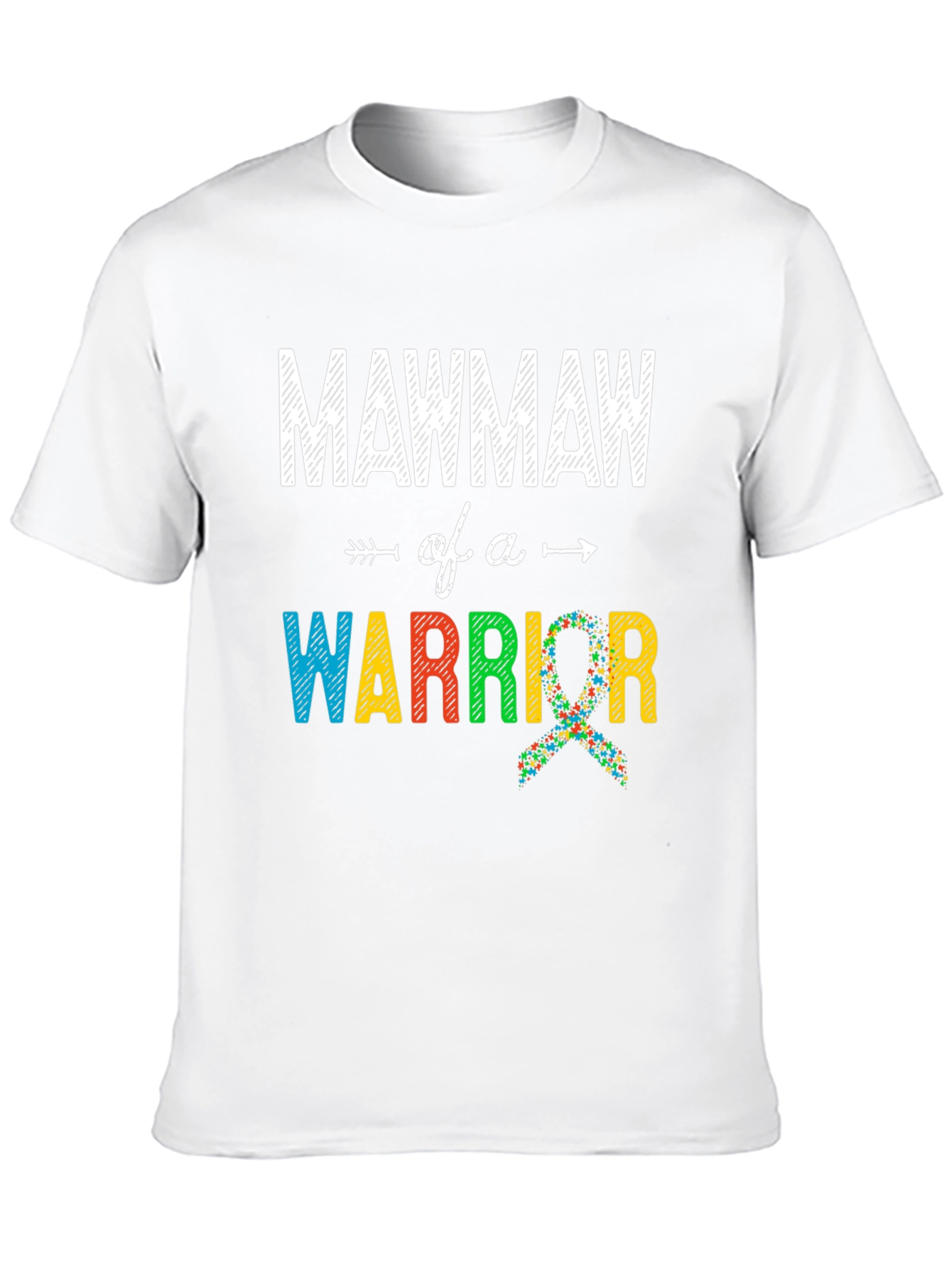Mawmaw of a Warrior Autism Awareness T-Shirt
