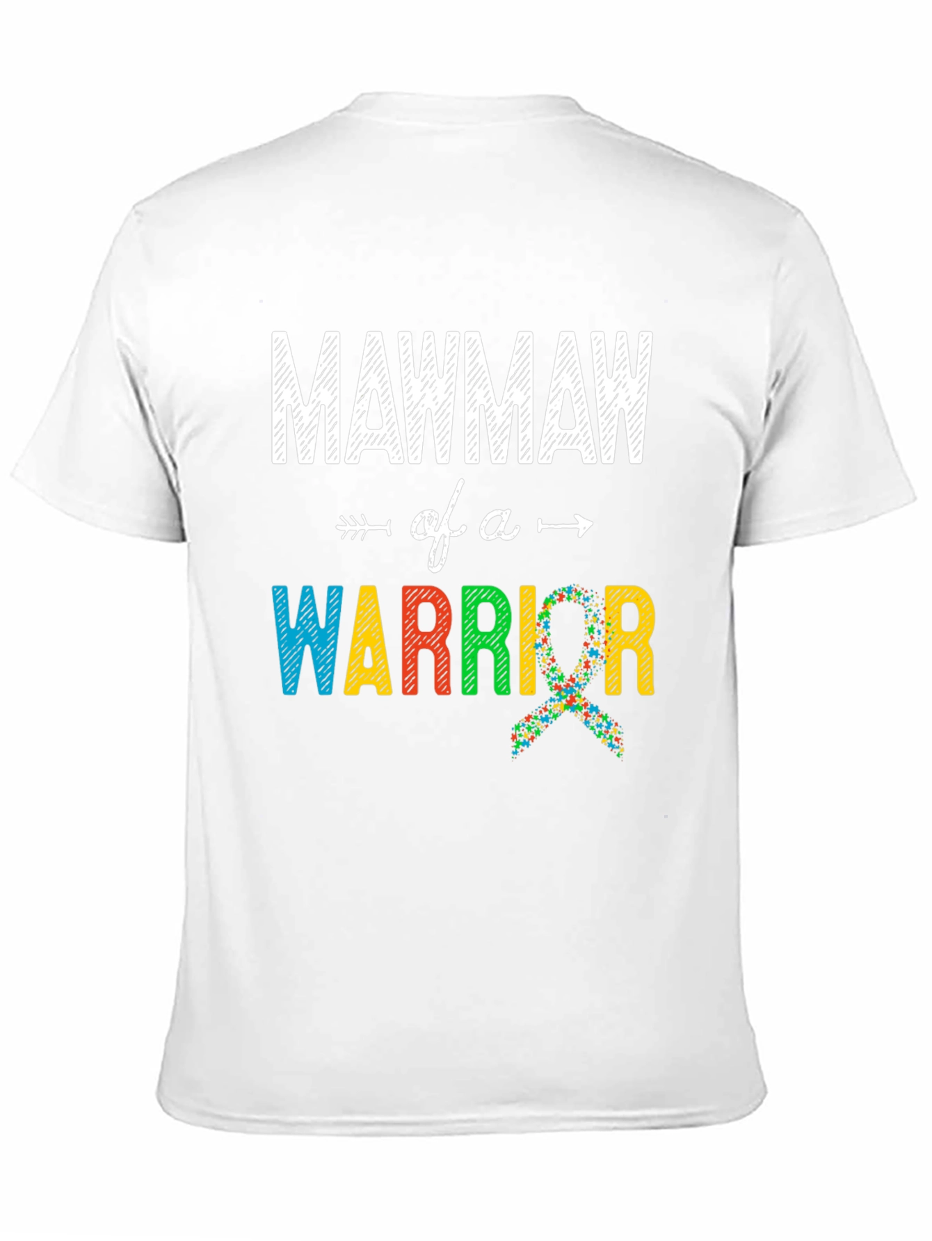 Mawmaw of a Warrior Autism Awareness T-Shirt