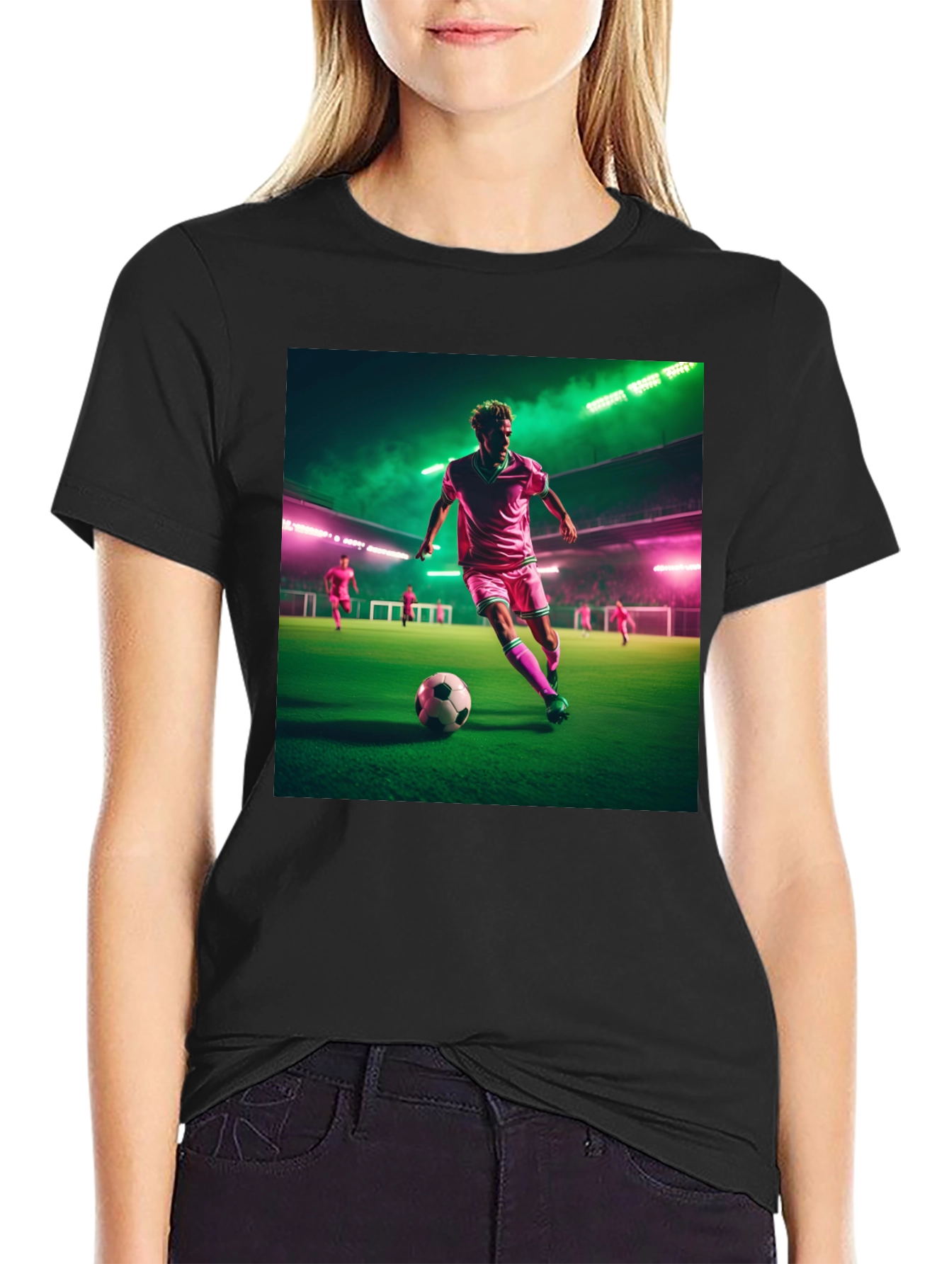 Soccer Player Graphic Tee - Stylish & Comfortable