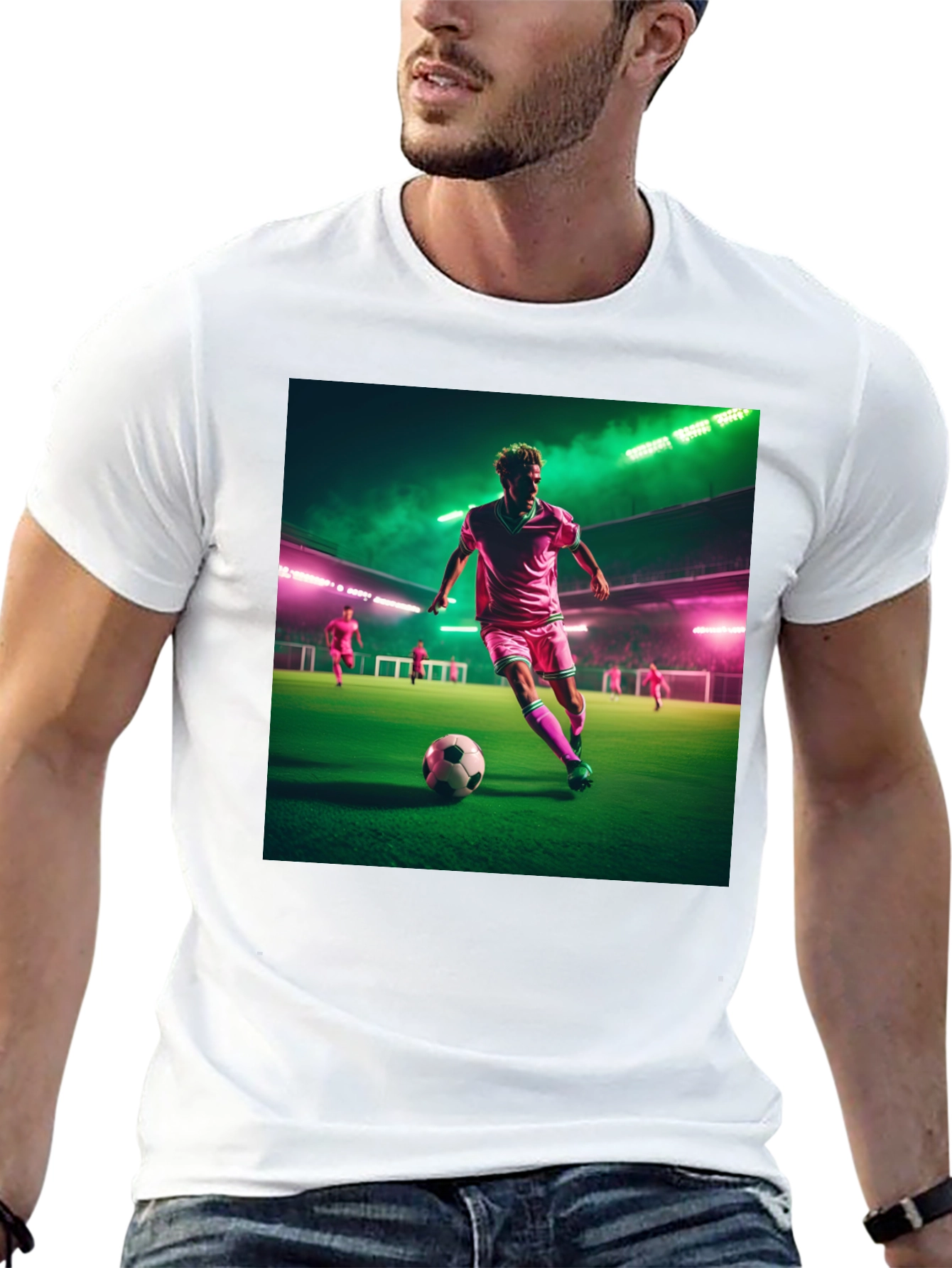 Soccer Player Graphic Tee - Stylish & Comfortable
