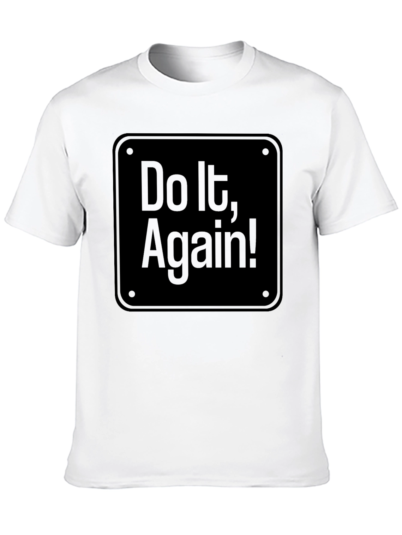 Do It Again! Black Graphic Tee