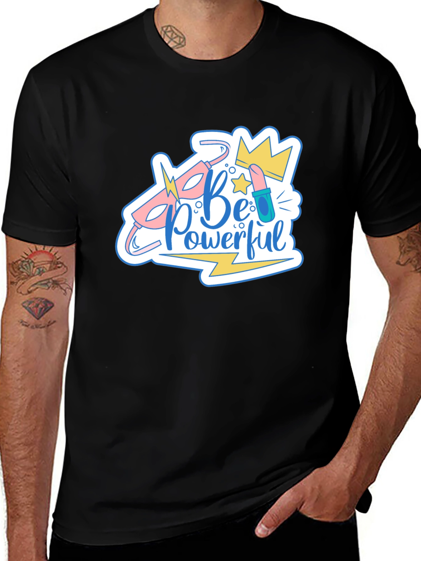 Be Powerful T-Shirt - Black Graphic Tee