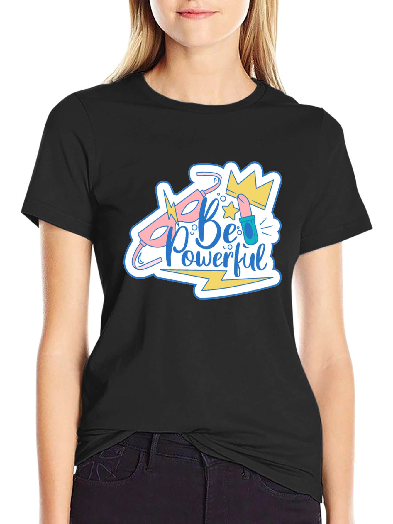 Be Powerful T-Shirt - Black Graphic Tee