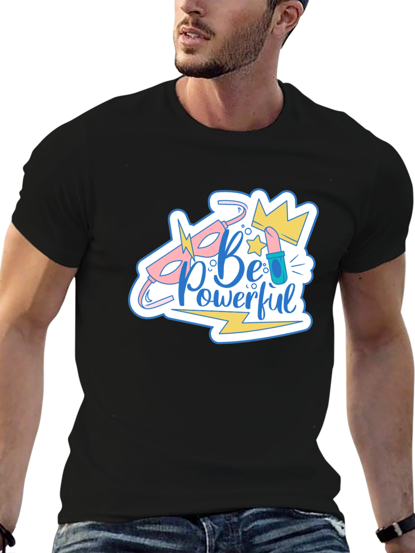 Be Powerful T-Shirt - Black Graphic Tee