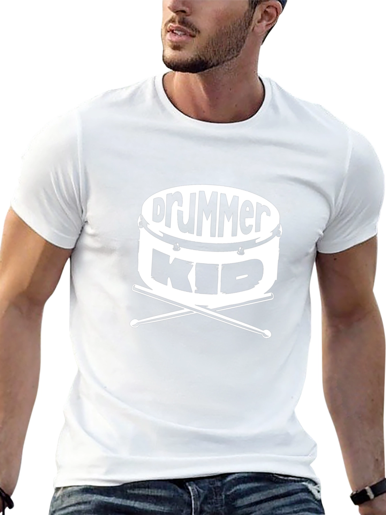 Drummer Kid Black T-Shirt
