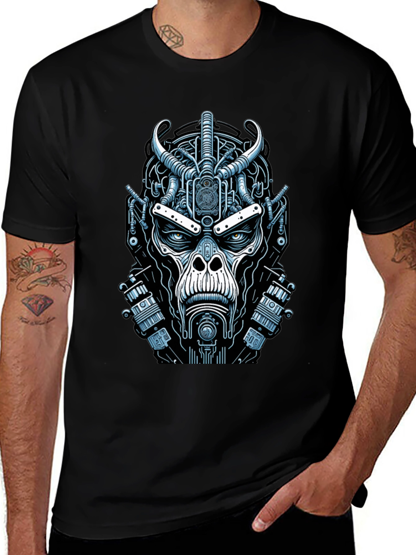 Cyberpunk Gorilla Graphic T-Shirt