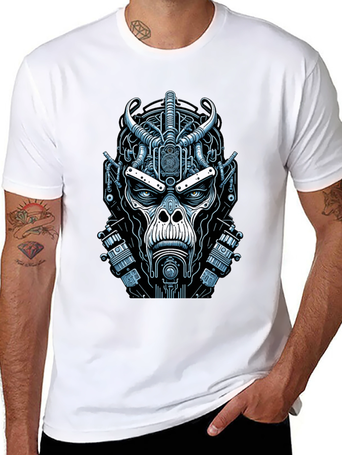 Cyberpunk Gorilla Graphic T-Shirt