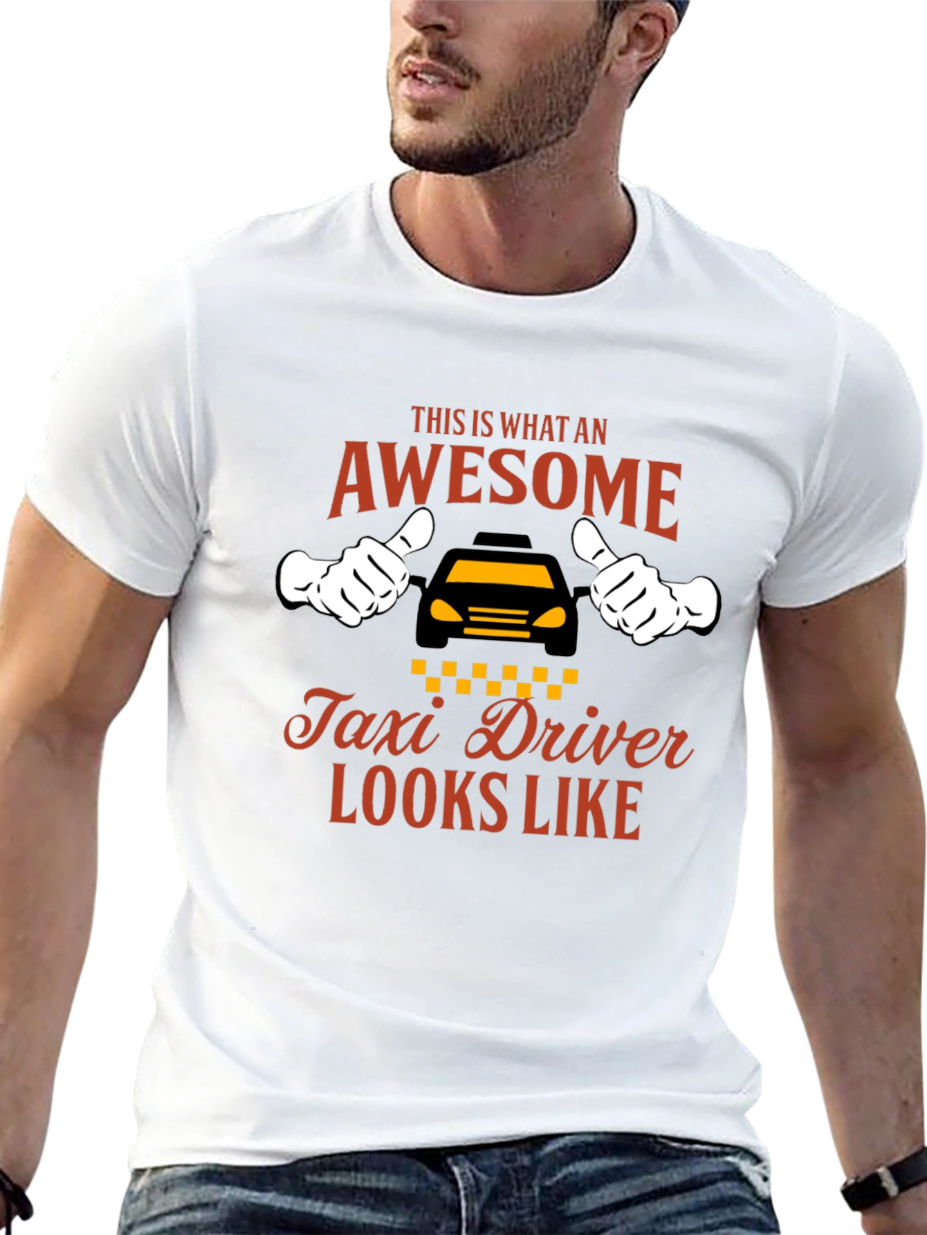 Awesome Taxi Driver Graphic Tee - Black