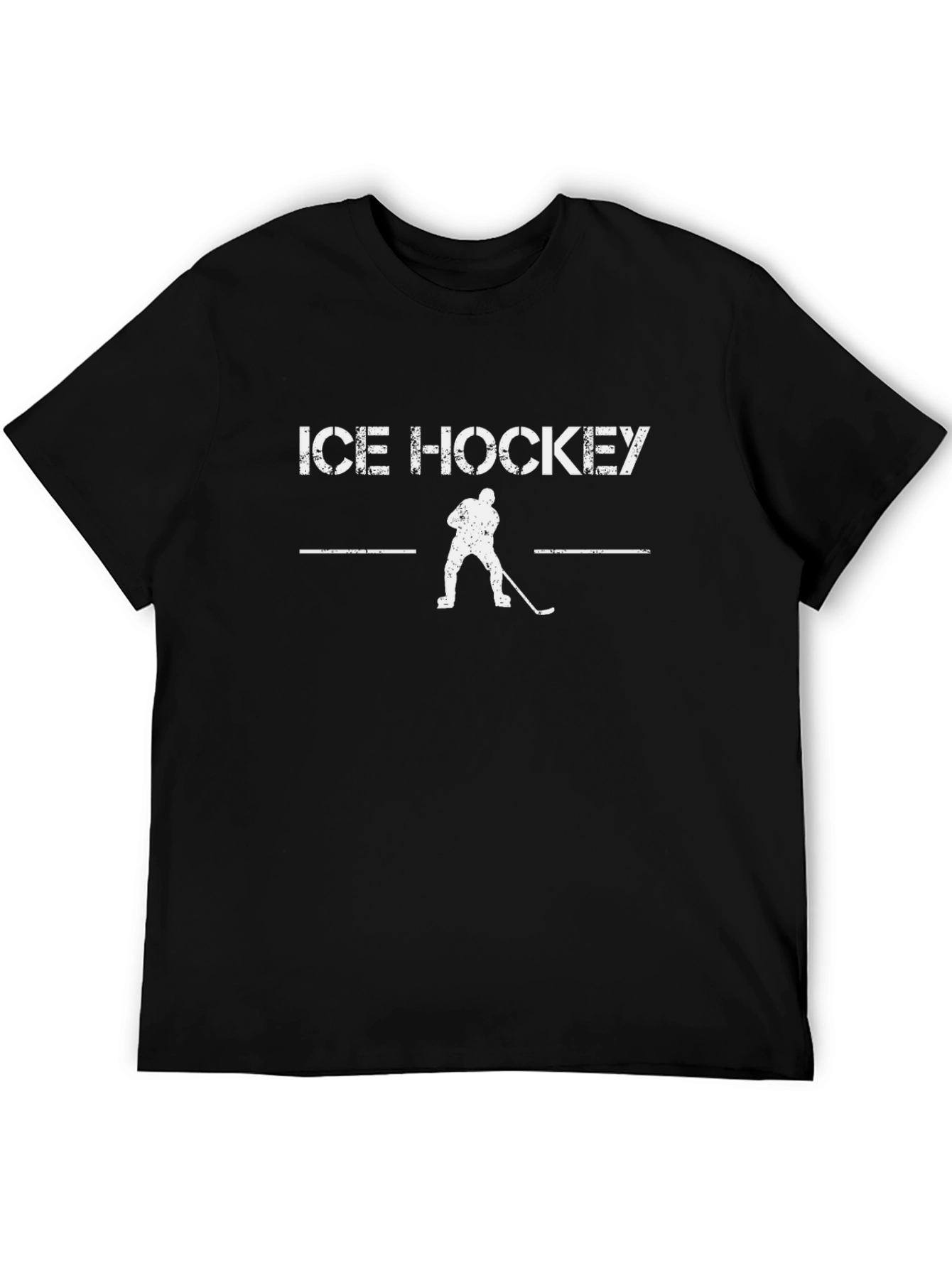 Ice Hockey Graphic Black T-Shirt