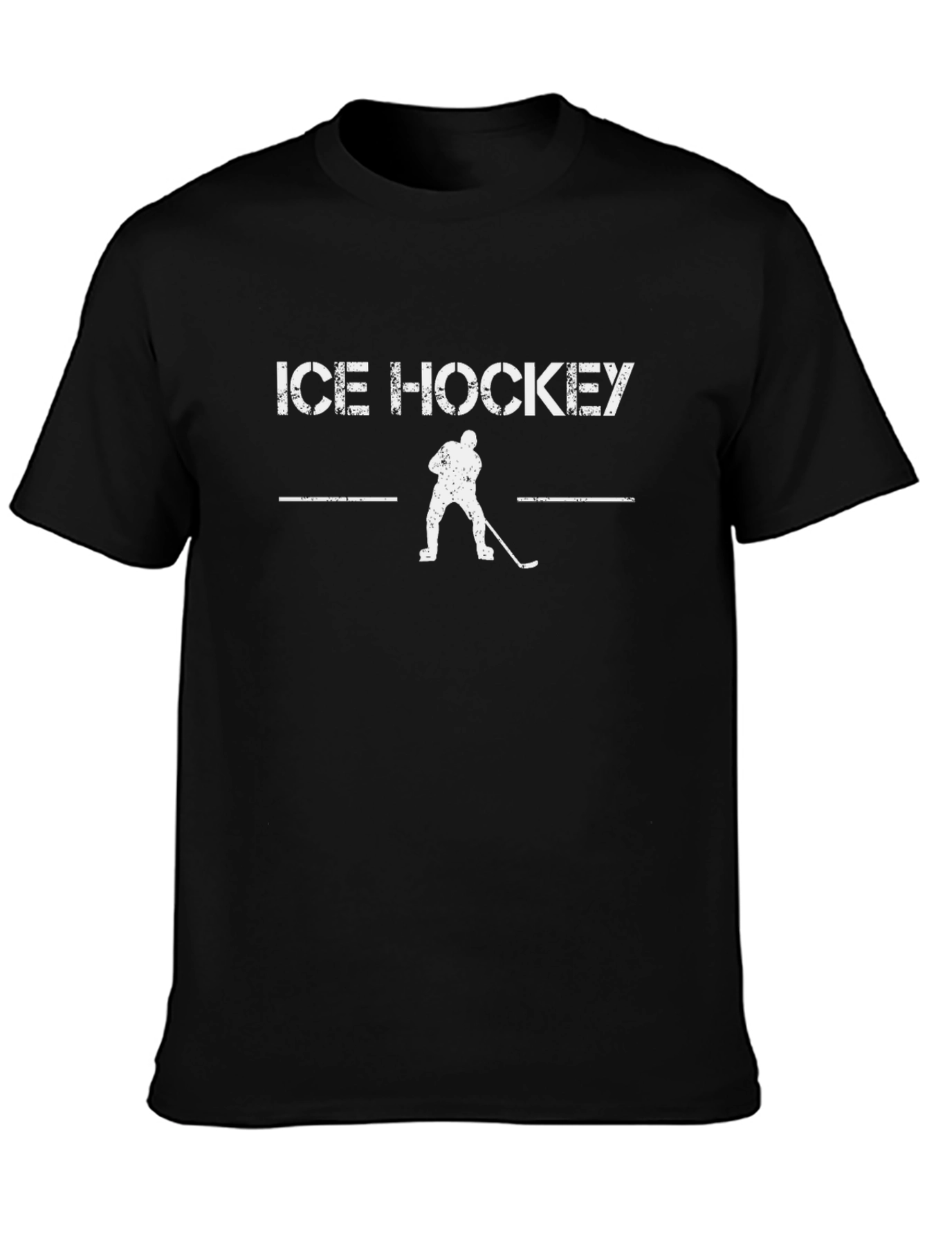 Ice Hockey Graphic Black T-Shirt