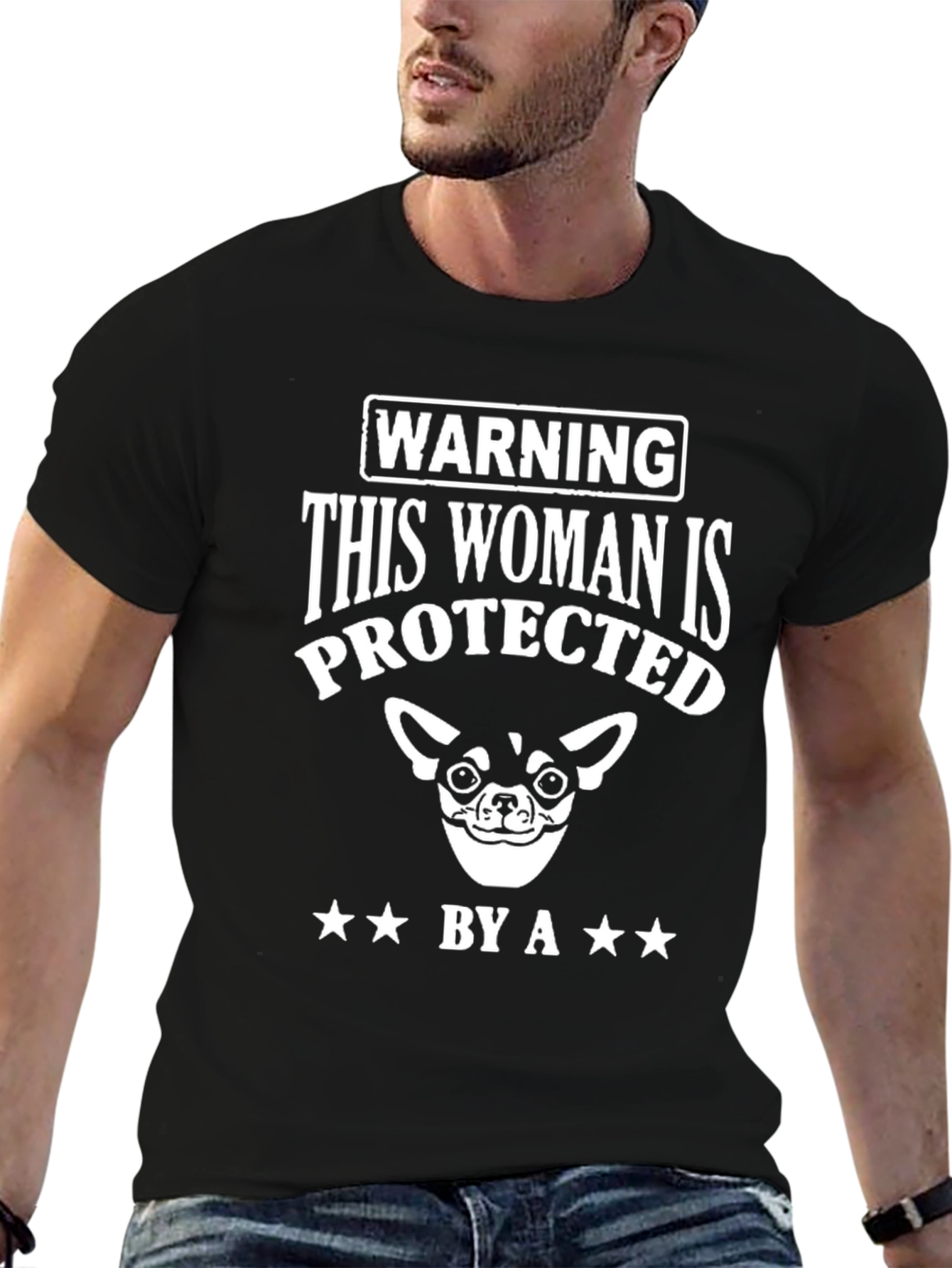 Protected by a Chihuahua Graphic Tee