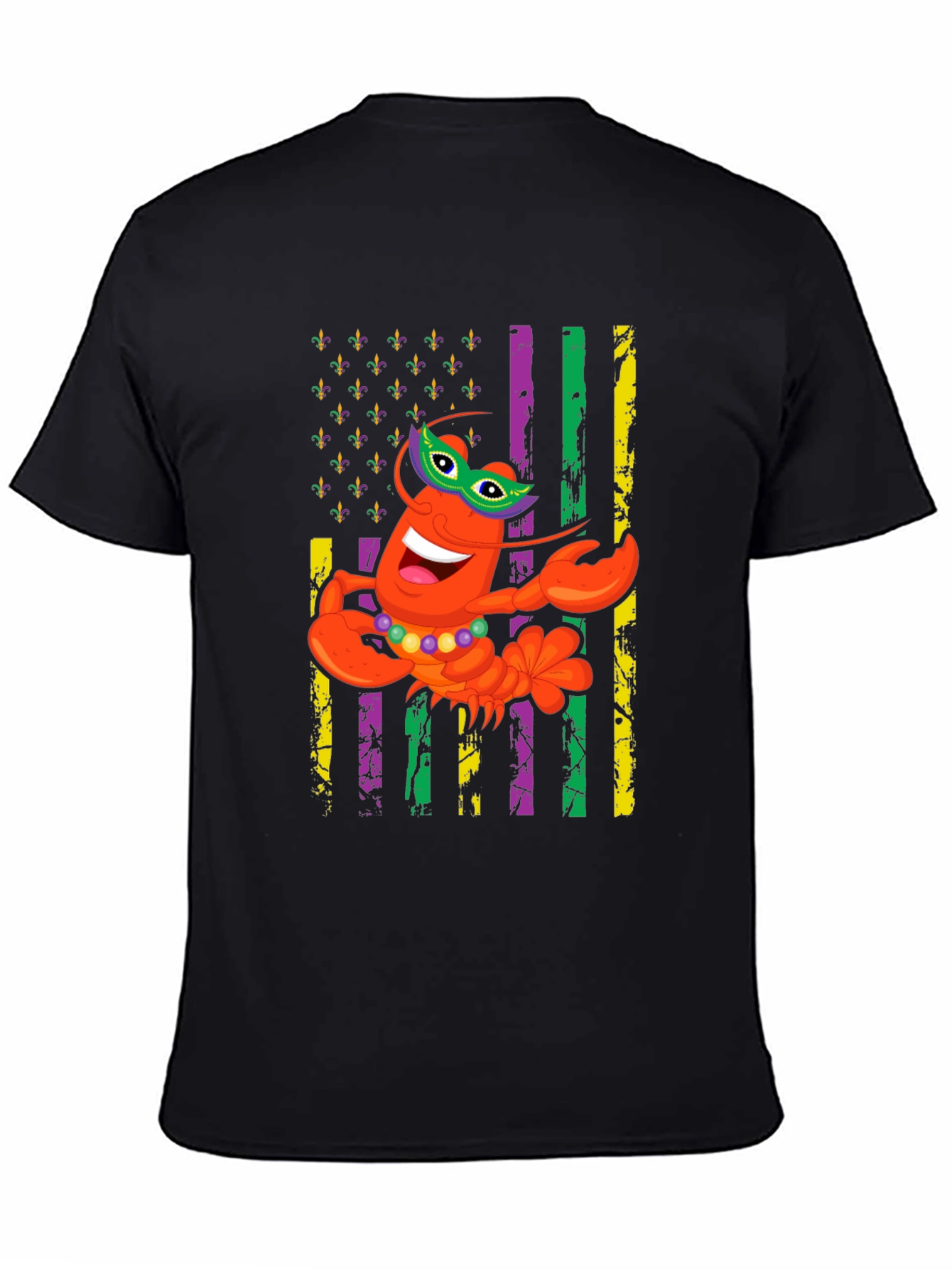 Mardi Gras Lobster Graphic T-Shirt