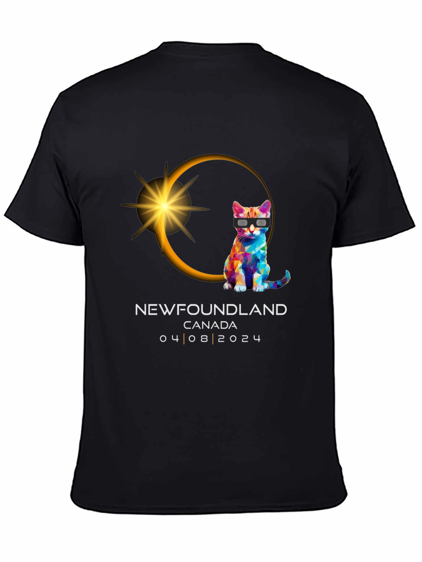 Newfoundland Eclipse Cat T-Shirt - August 2024