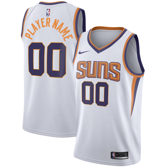 Men's Phoenix Suns White 2020/21 Swingman Custom Jerseys - Association Edition