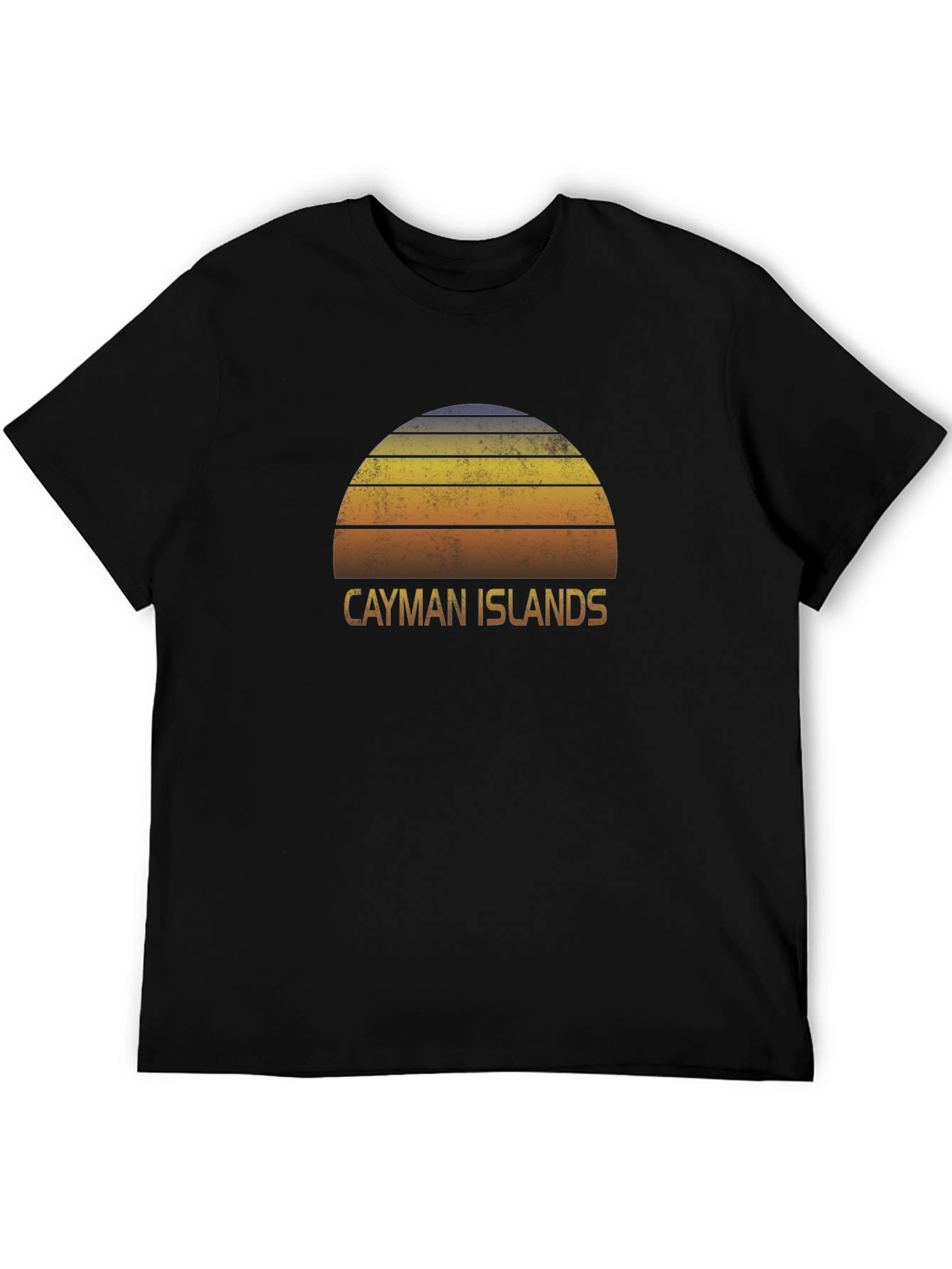 Cayman Islands Sunset Graphic Tee - Retro Style