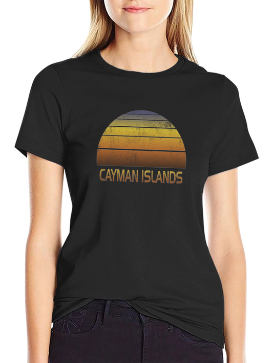 Cayman Islands Sunset Graphic Tee - Retro Style