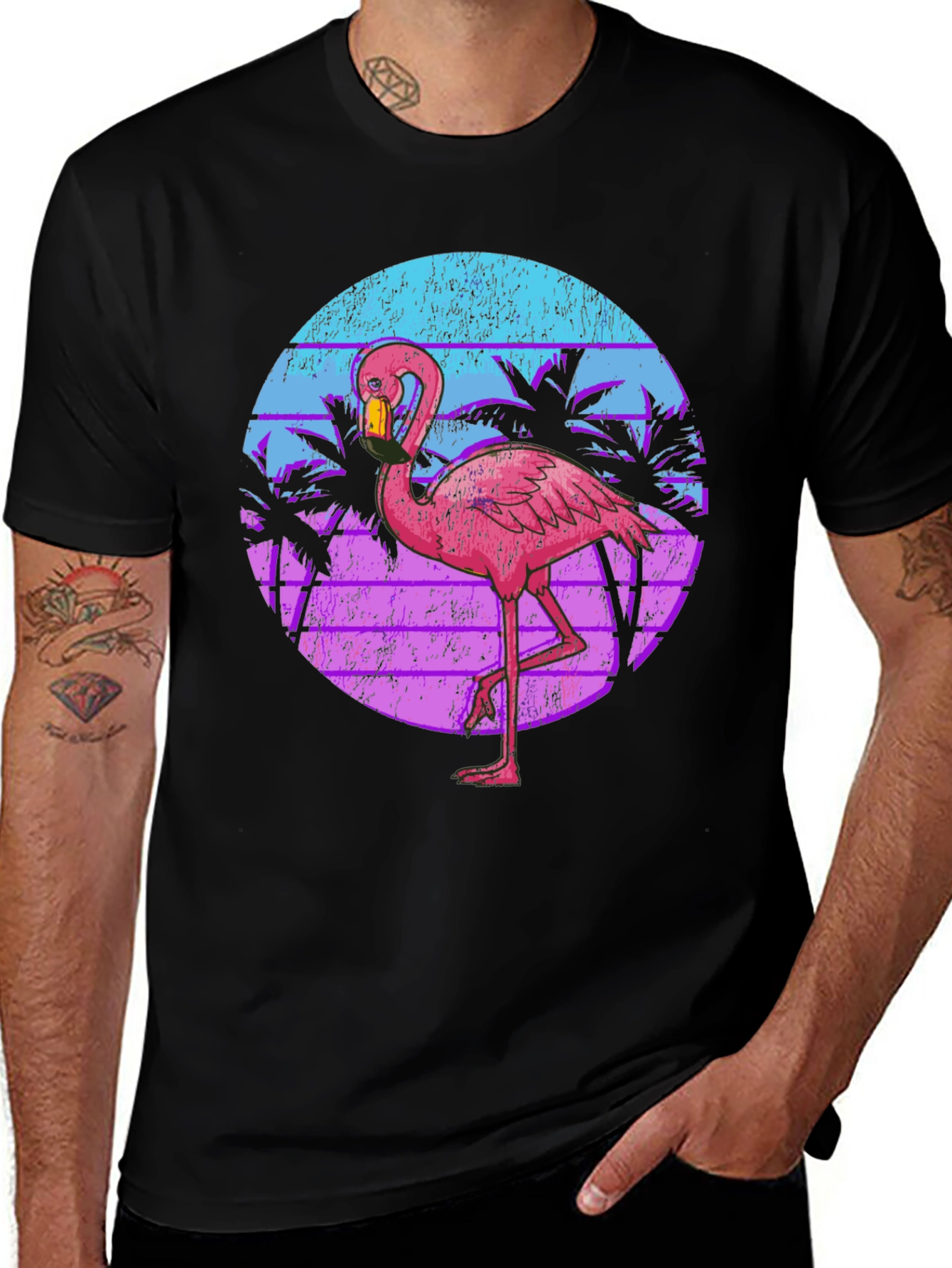 Retro Flamingo T-Shirt - Tropical Style