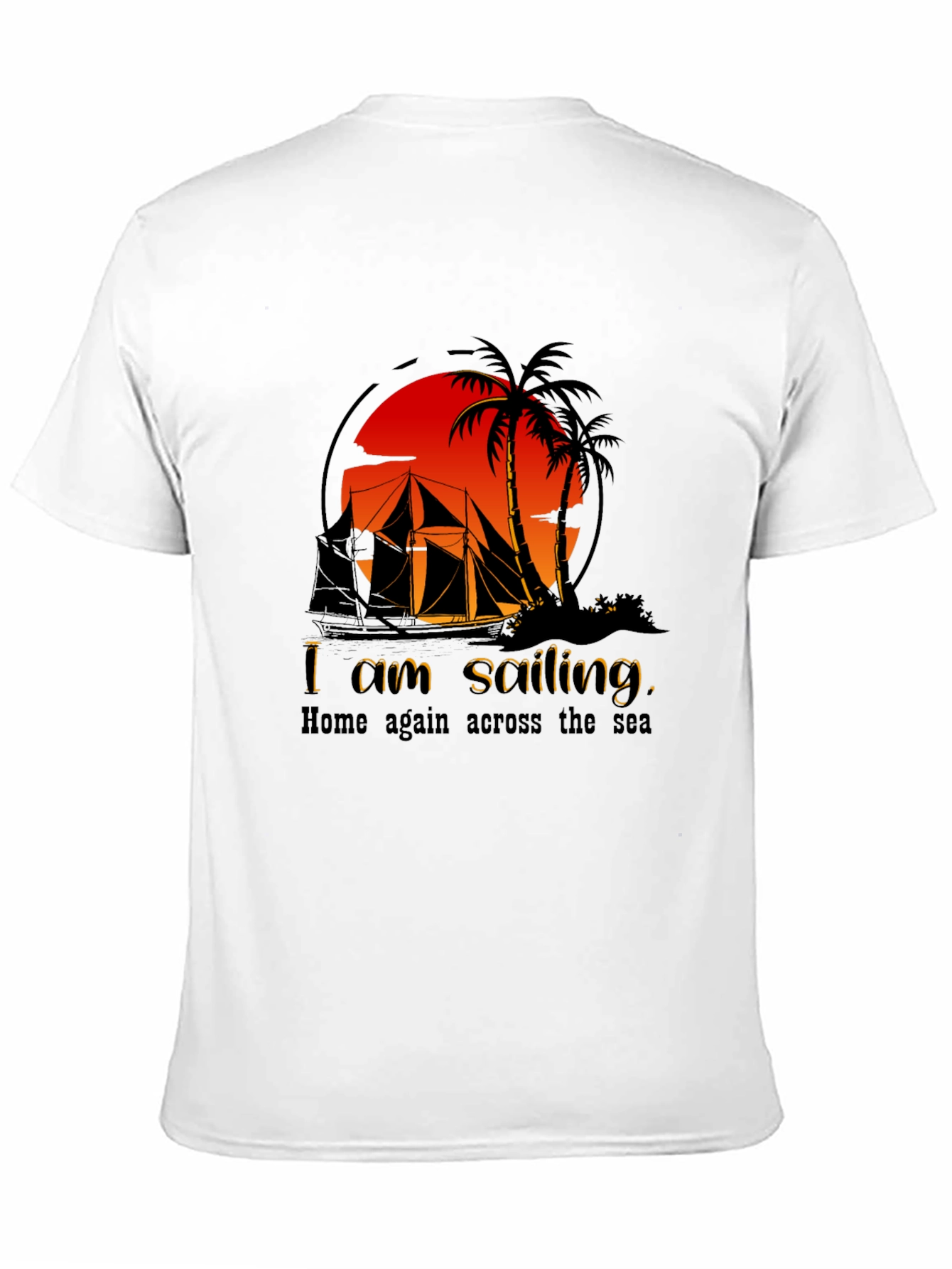 Sailing Adventure Black T-Shirt