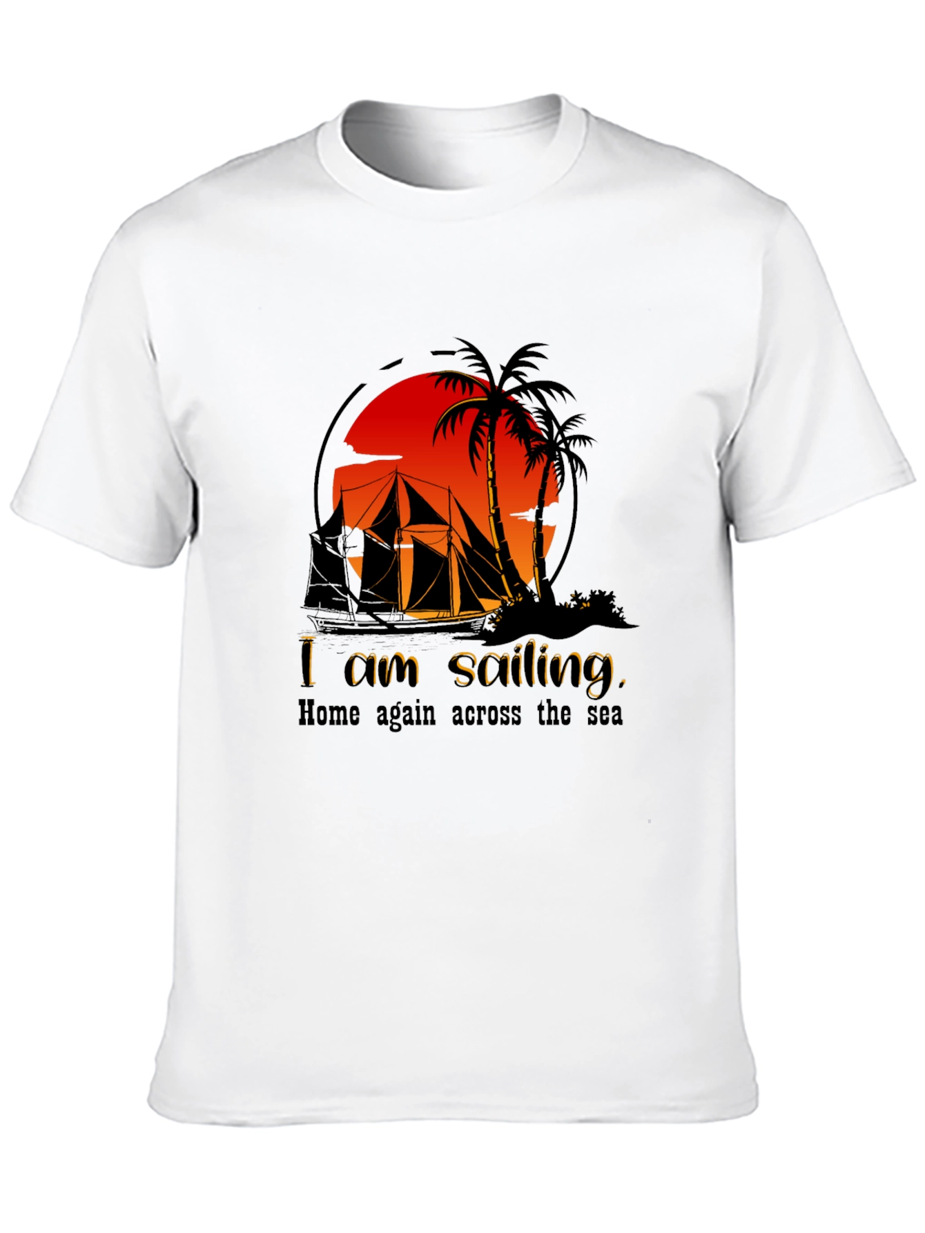 Sailing Adventure Black T-Shirt