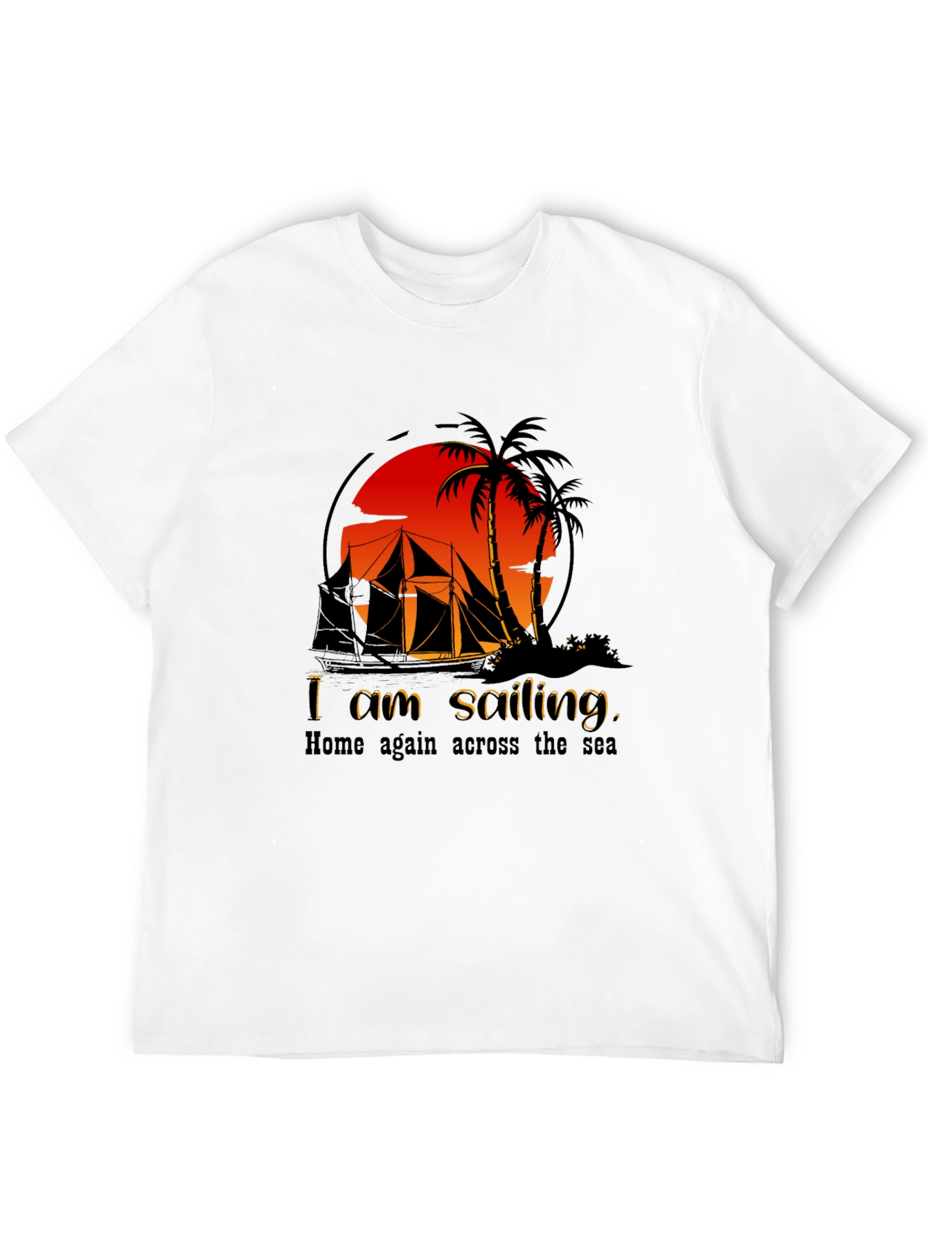 Sailing Adventure Black T-Shirt