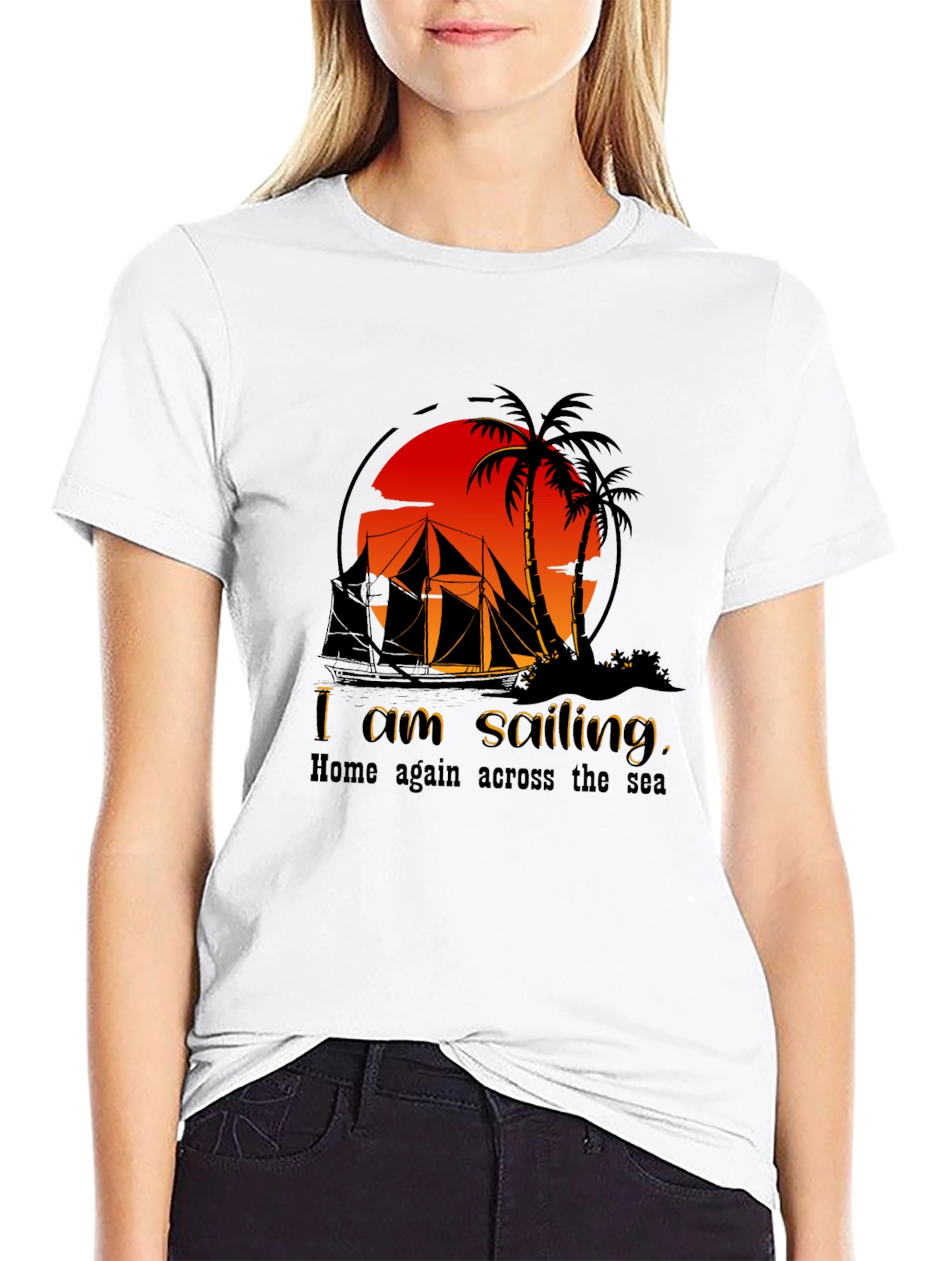 Sailing Adventure Black T-Shirt