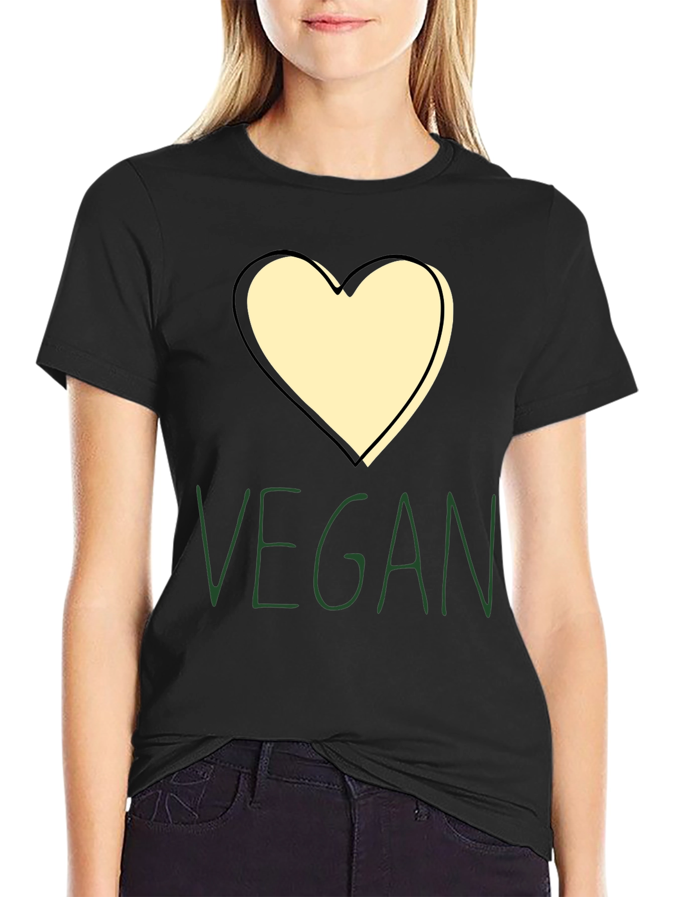 Vegan Heart Graphic Tee - Stylish & Comfortable