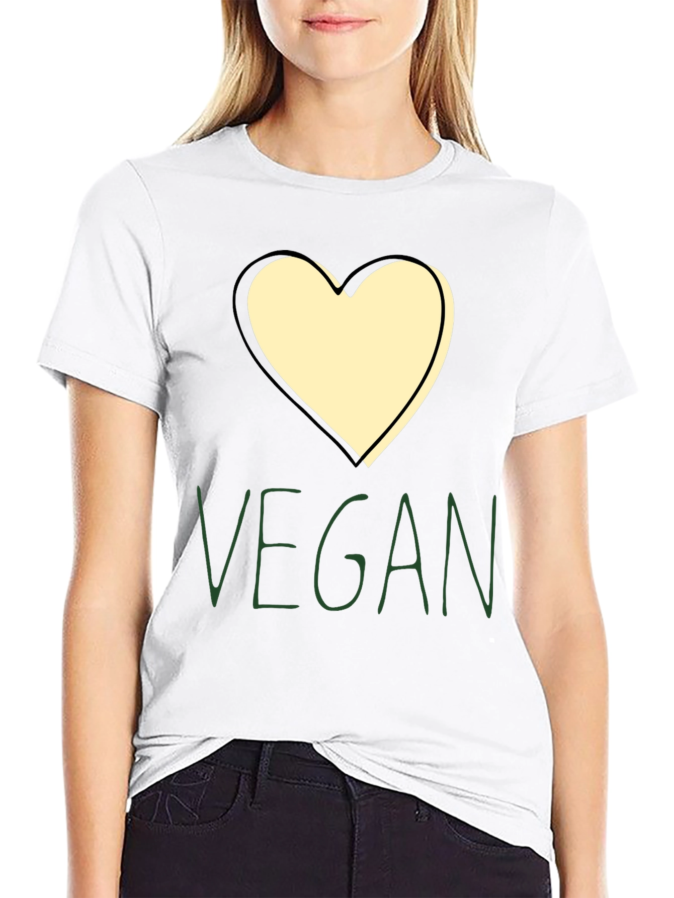 Vegan Heart Graphic Tee - Stylish & Comfortable