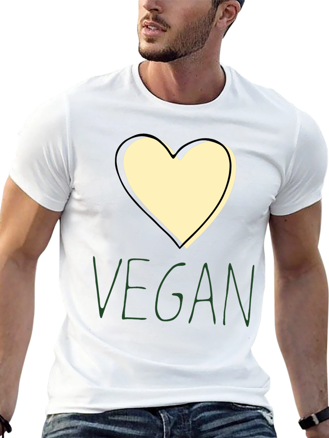 Vegan Heart Graphic Tee - Stylish & Comfortable