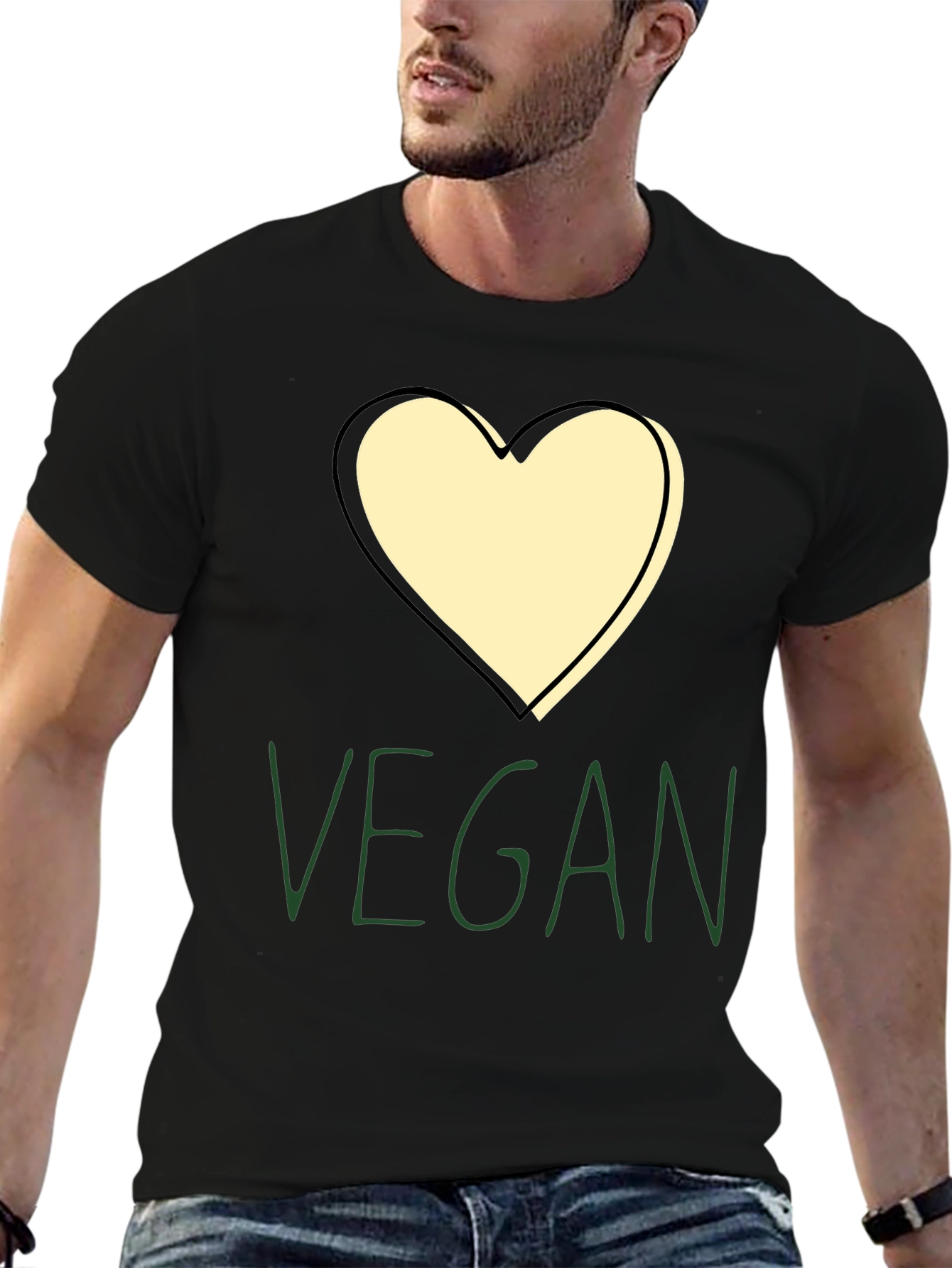 Vegan Heart Graphic Tee - Stylish & Comfortable