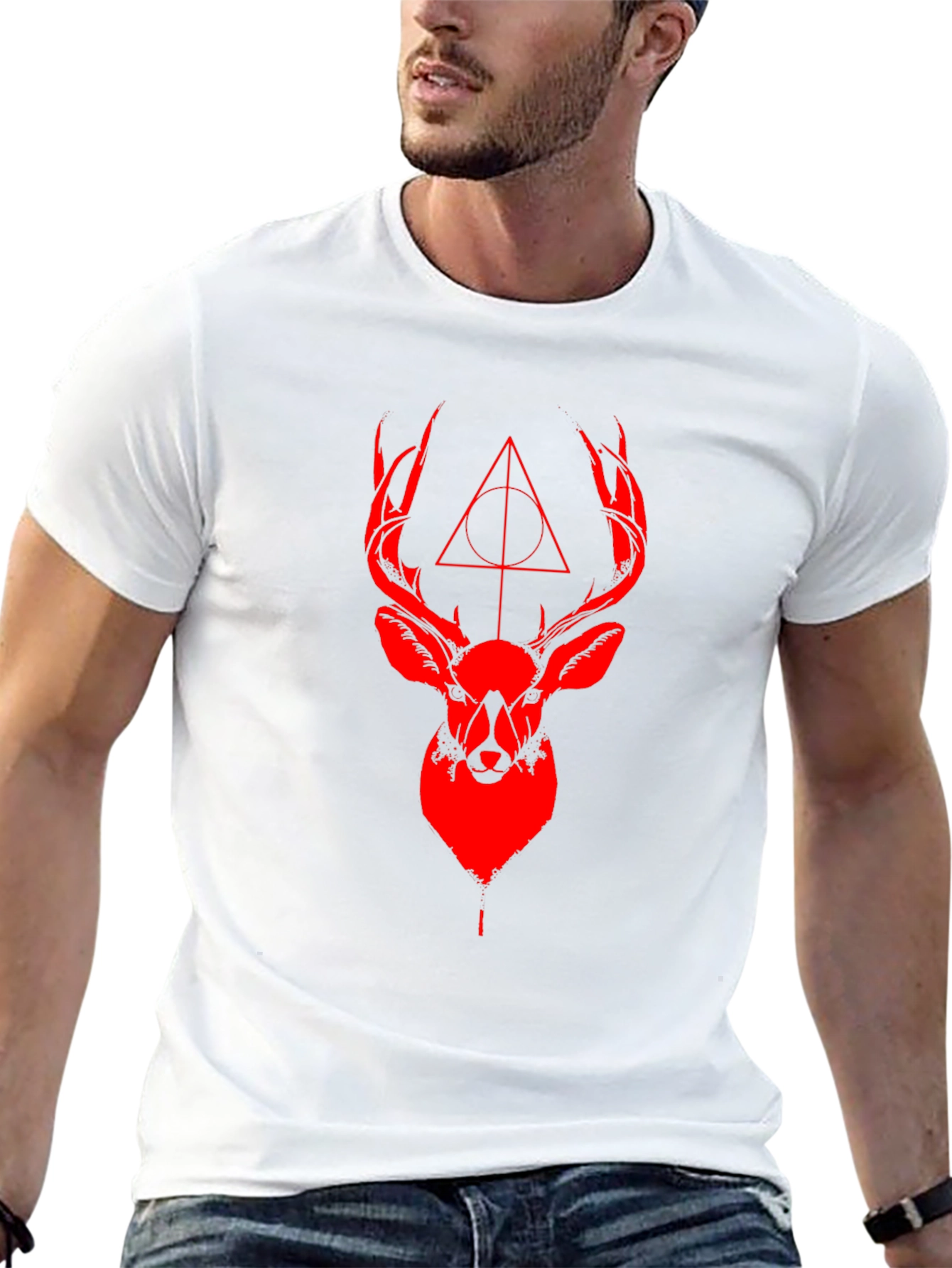 Deathly Hallows Deer Black T-Shirt