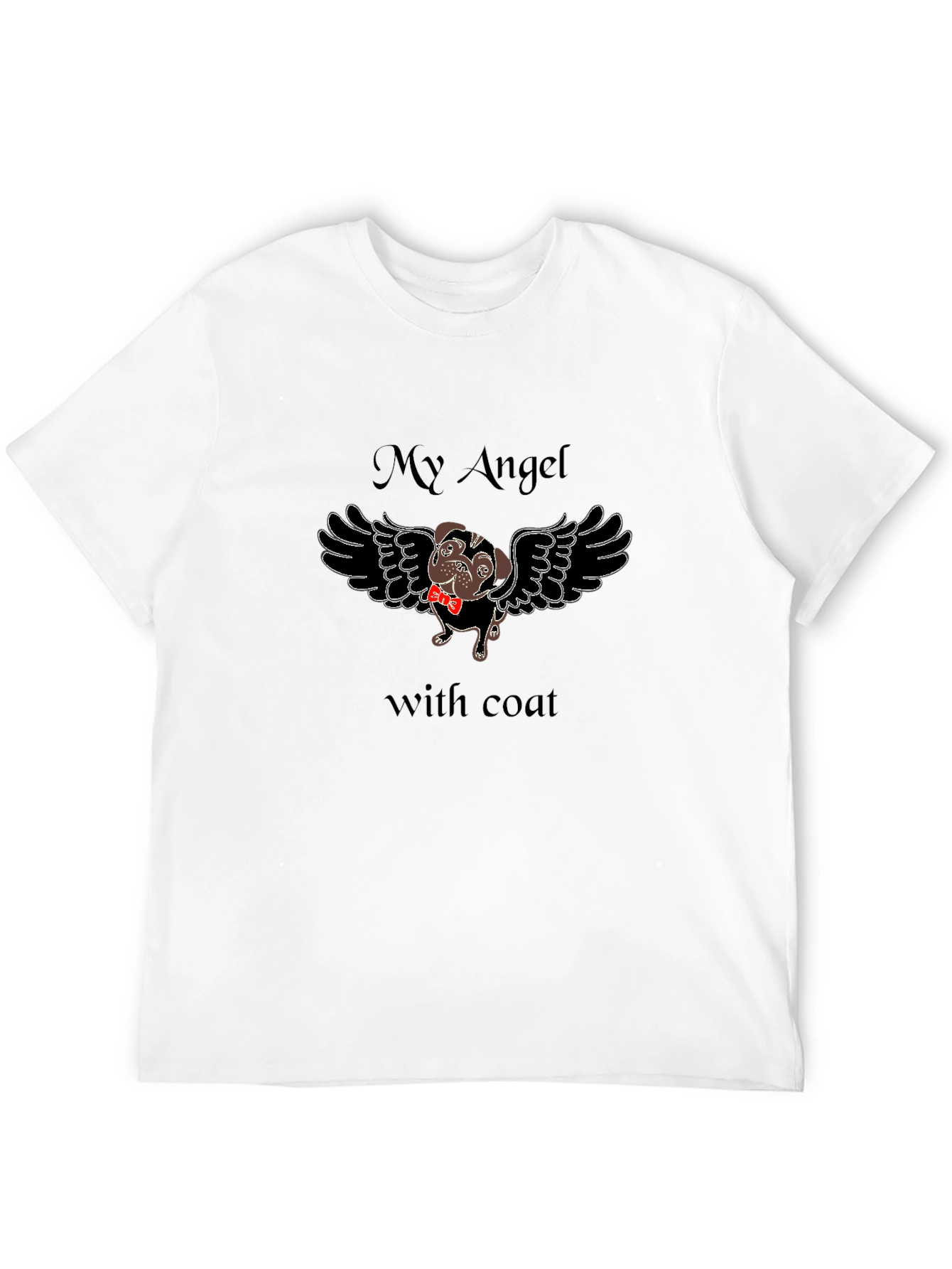 My Angel with Coat Black T-Shirt