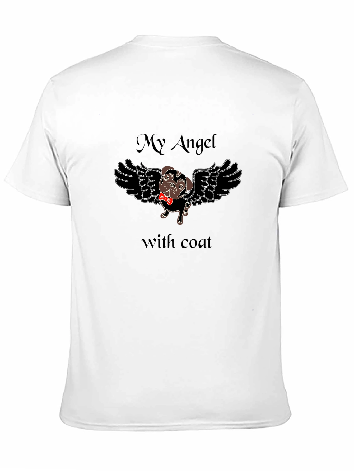 My Angel with Coat Black T-Shirt