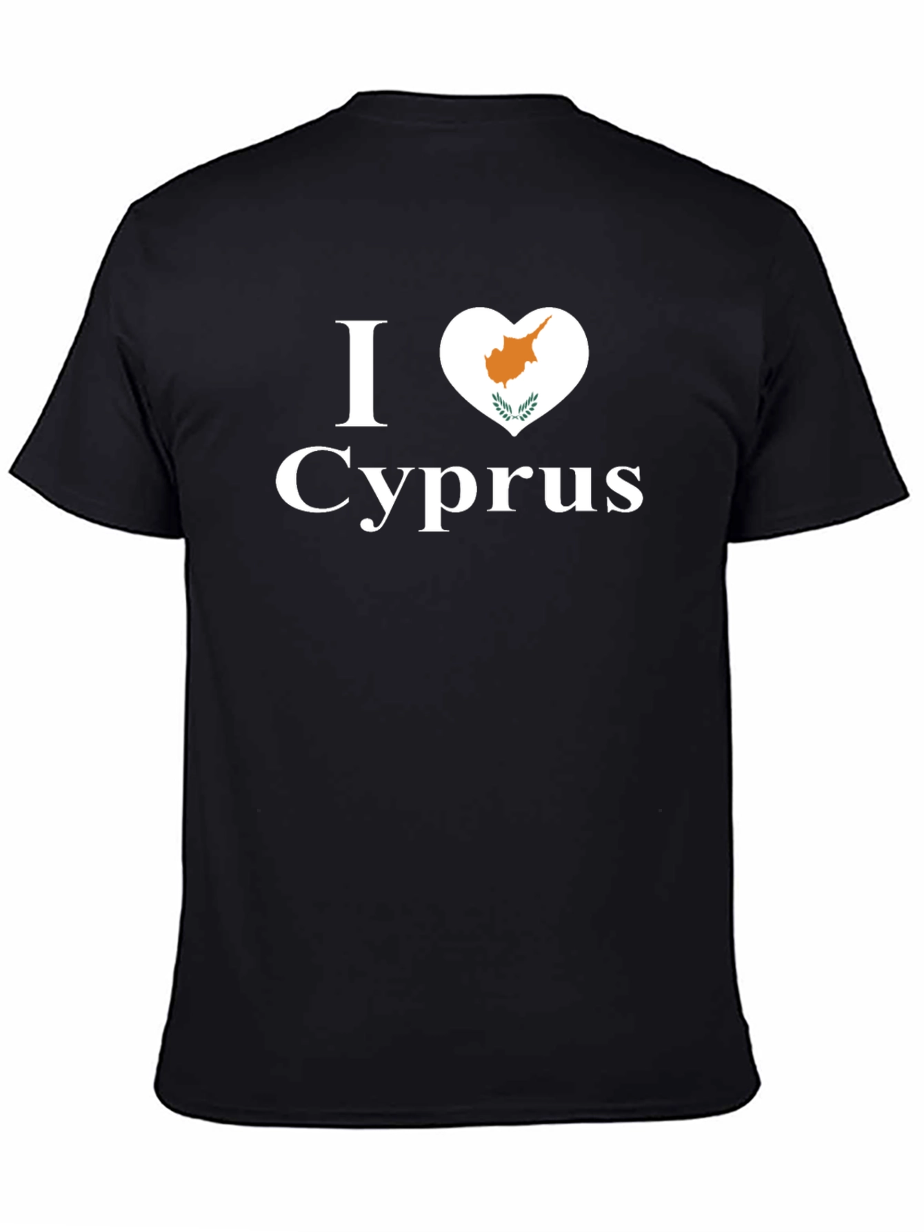 I Love Cyprus T-Shirt Black Cotton