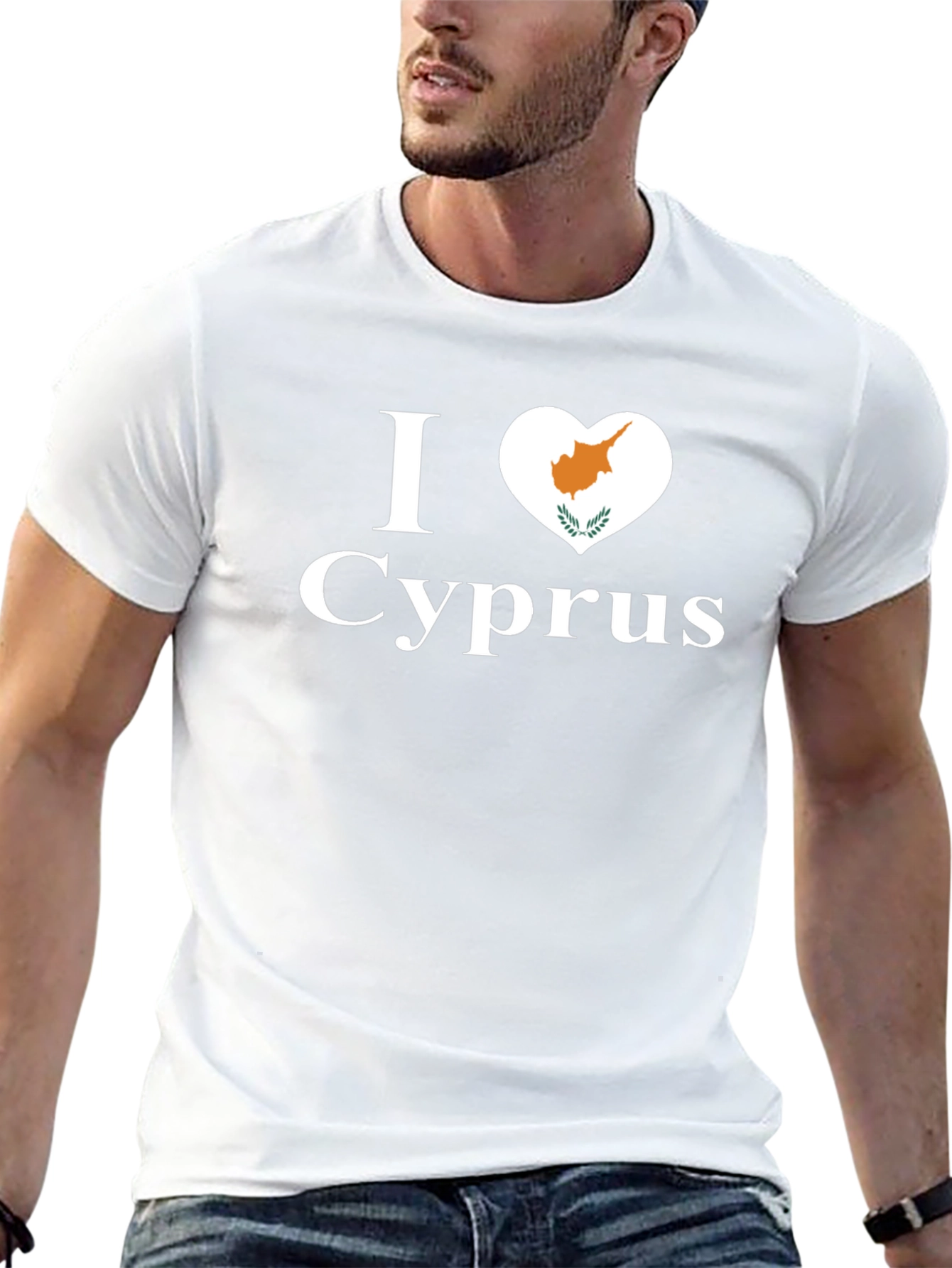 I Love Cyprus T-Shirt Black Cotton