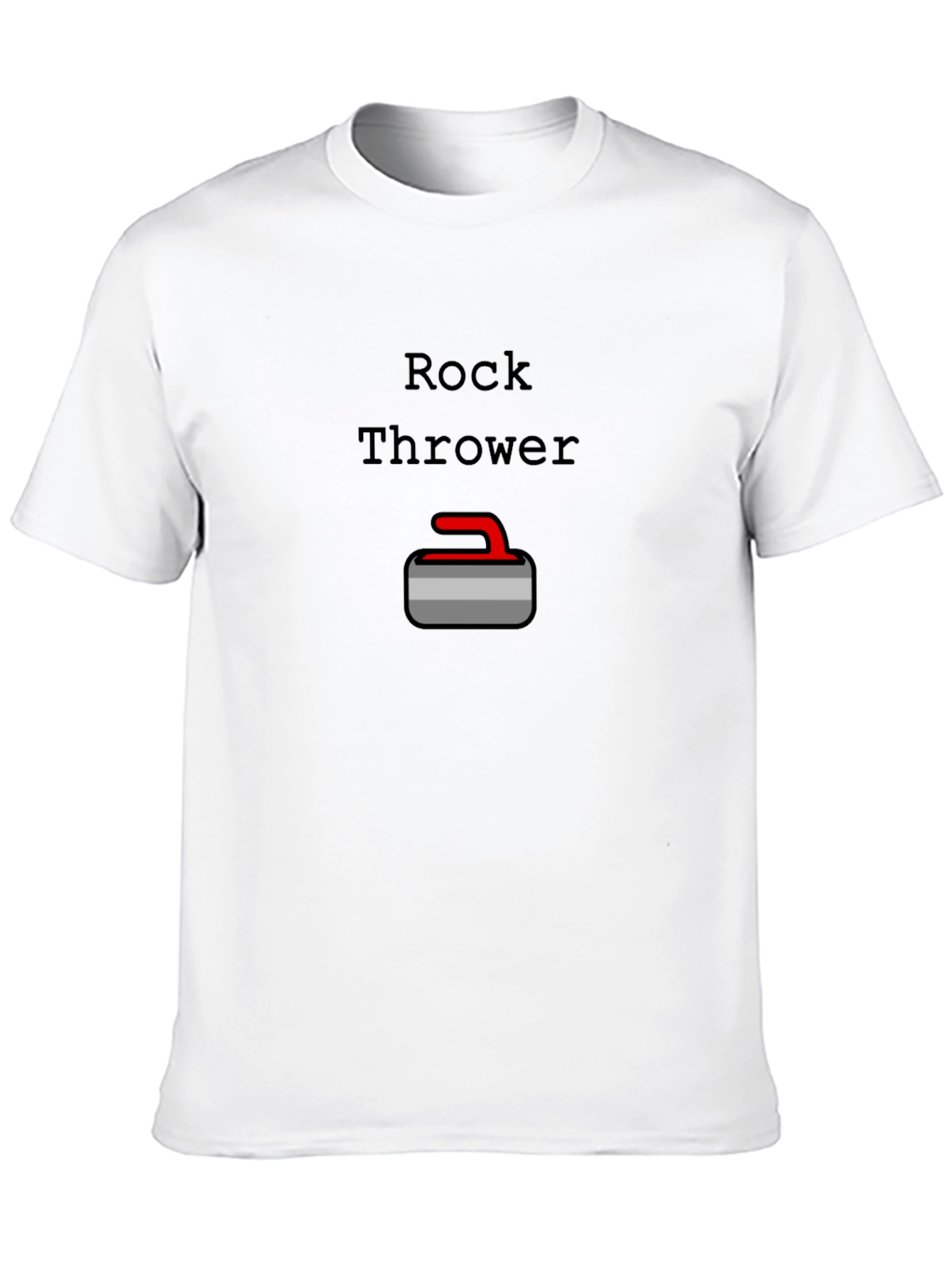 Rock Thrower Curling T-Shirt - Black