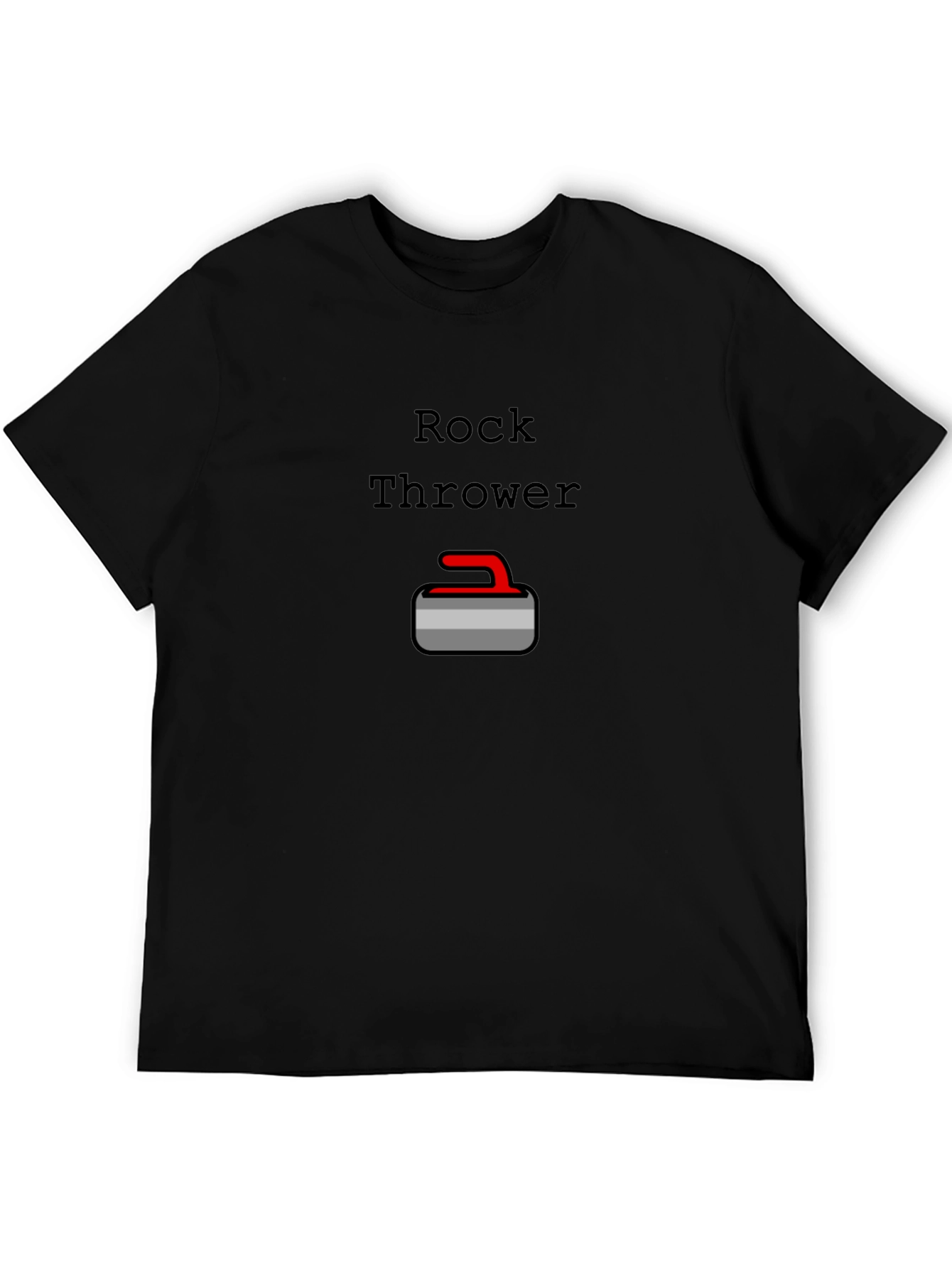 Rock Thrower Curling T-Shirt - Black