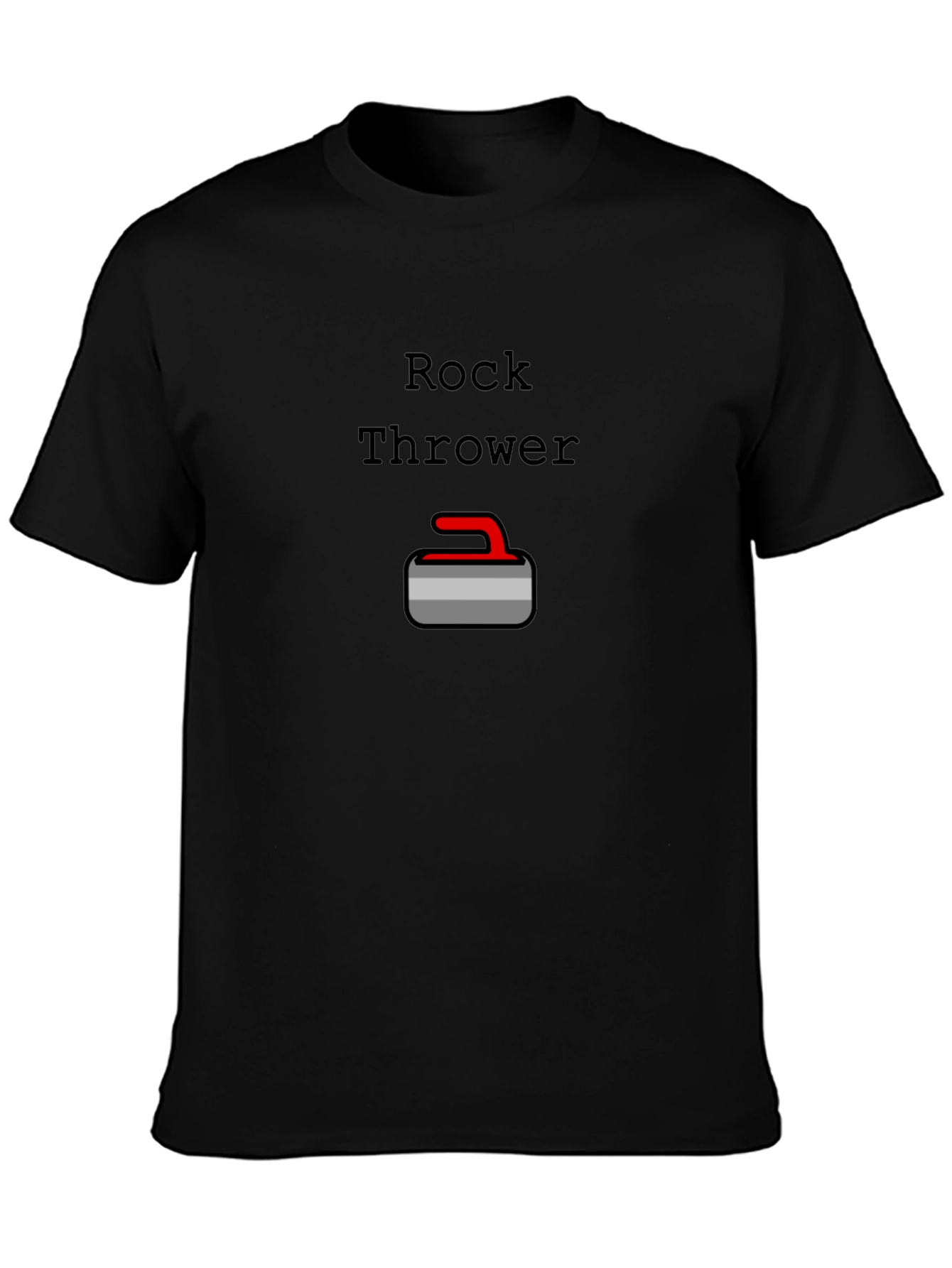 Rock Thrower Curling T-Shirt - Black