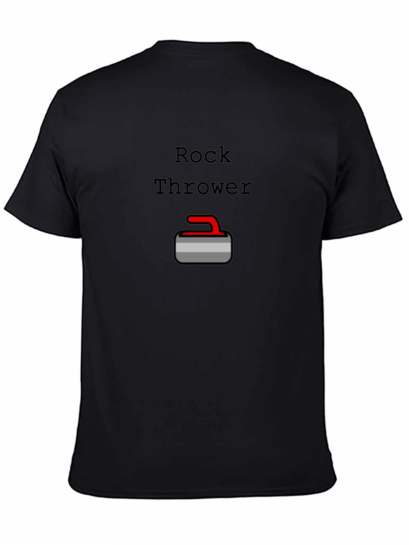 Rock Thrower Curling T-Shirt - Black