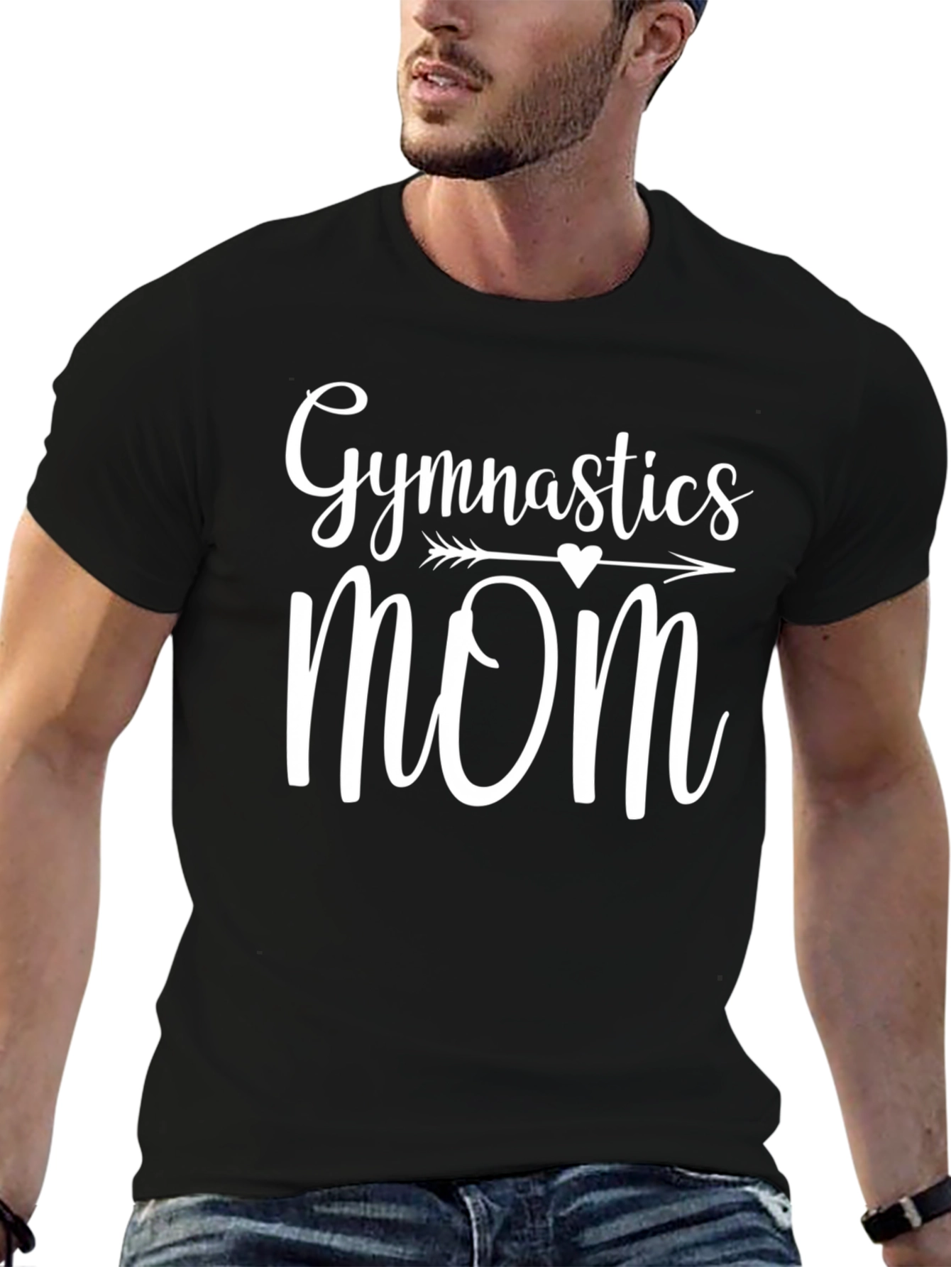 Gymnastics Mom T-Shirt - Arrow Heart Design