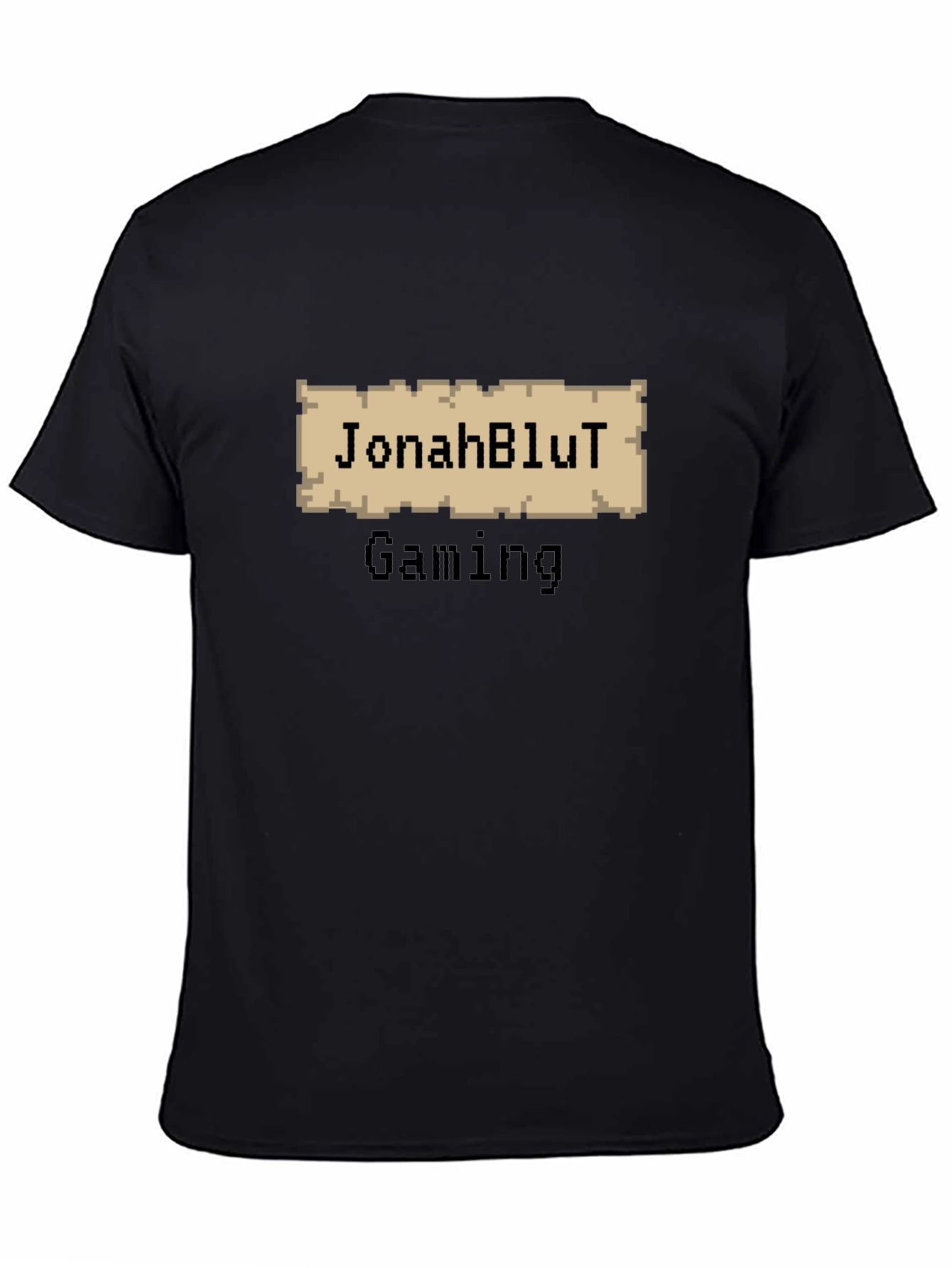 JonahBluT Gaming Black Tee - Pixel Art Design